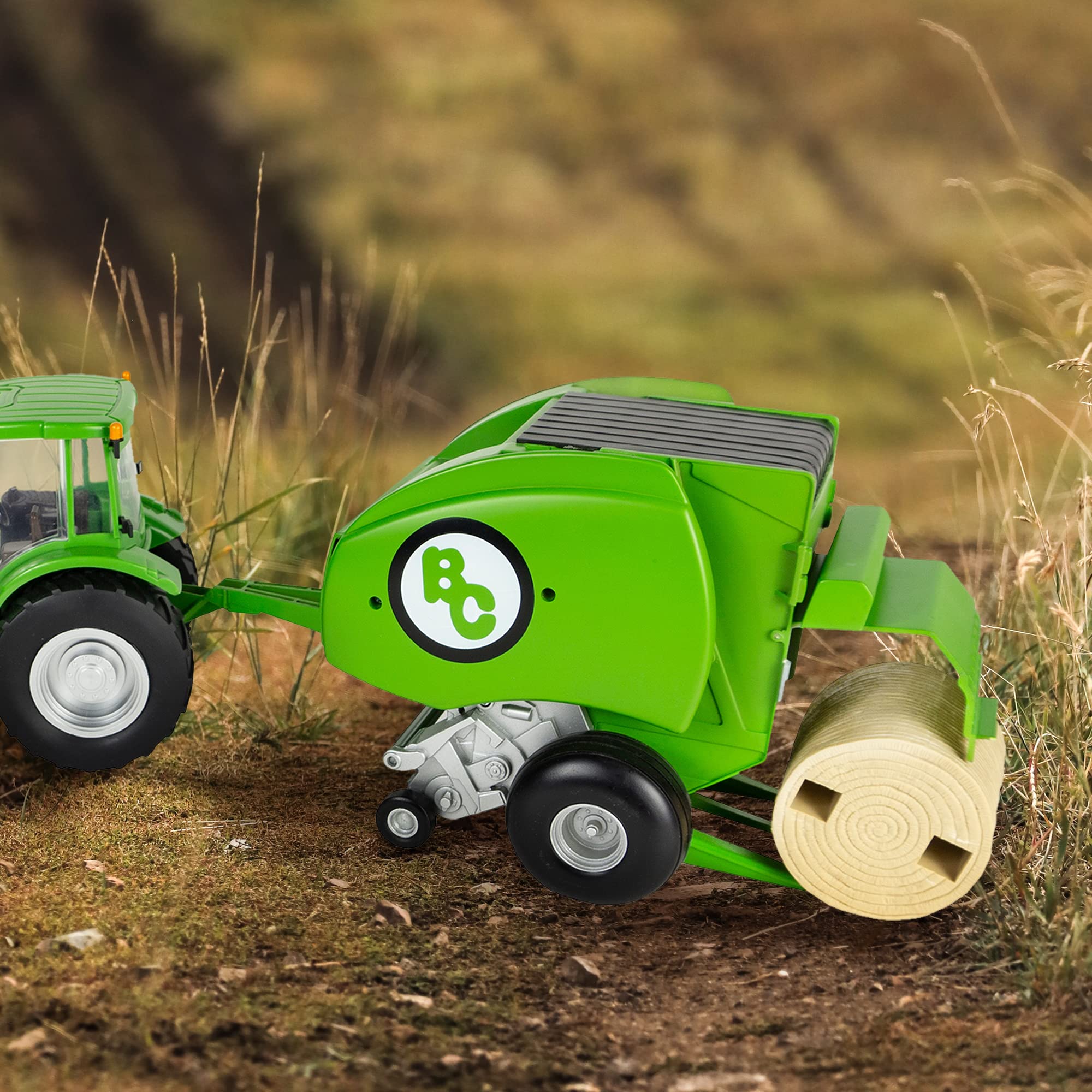 Big Country Toys Round Baler - Toy Hay Baler - 1:20 Scale - Farm Toys - Proprietary Blend Of Plastic - Durable & Lifelike - Playable & Collectible