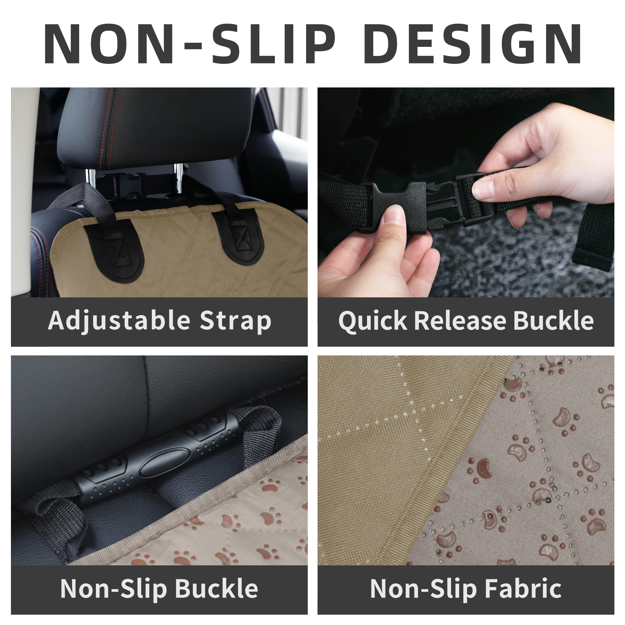 Easy-Going Waterproof Dog Car Seat Cover, Pet Front Cover For Cars, Durable And Nonslip Dog Seat Protector For Trucks, Jeep, Suv