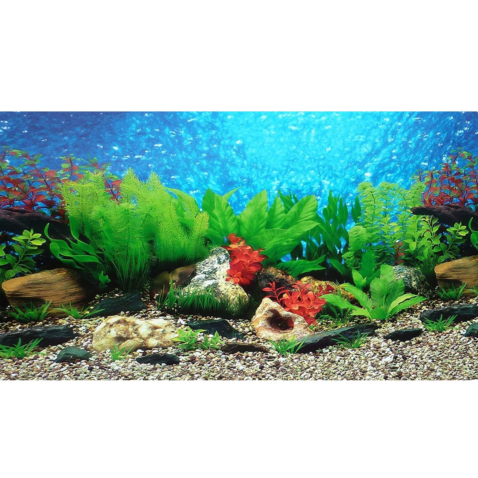ELEBOX New 23 x 71 Fish Tank Background 2 Sided River Bed & Lake Background Aquarium