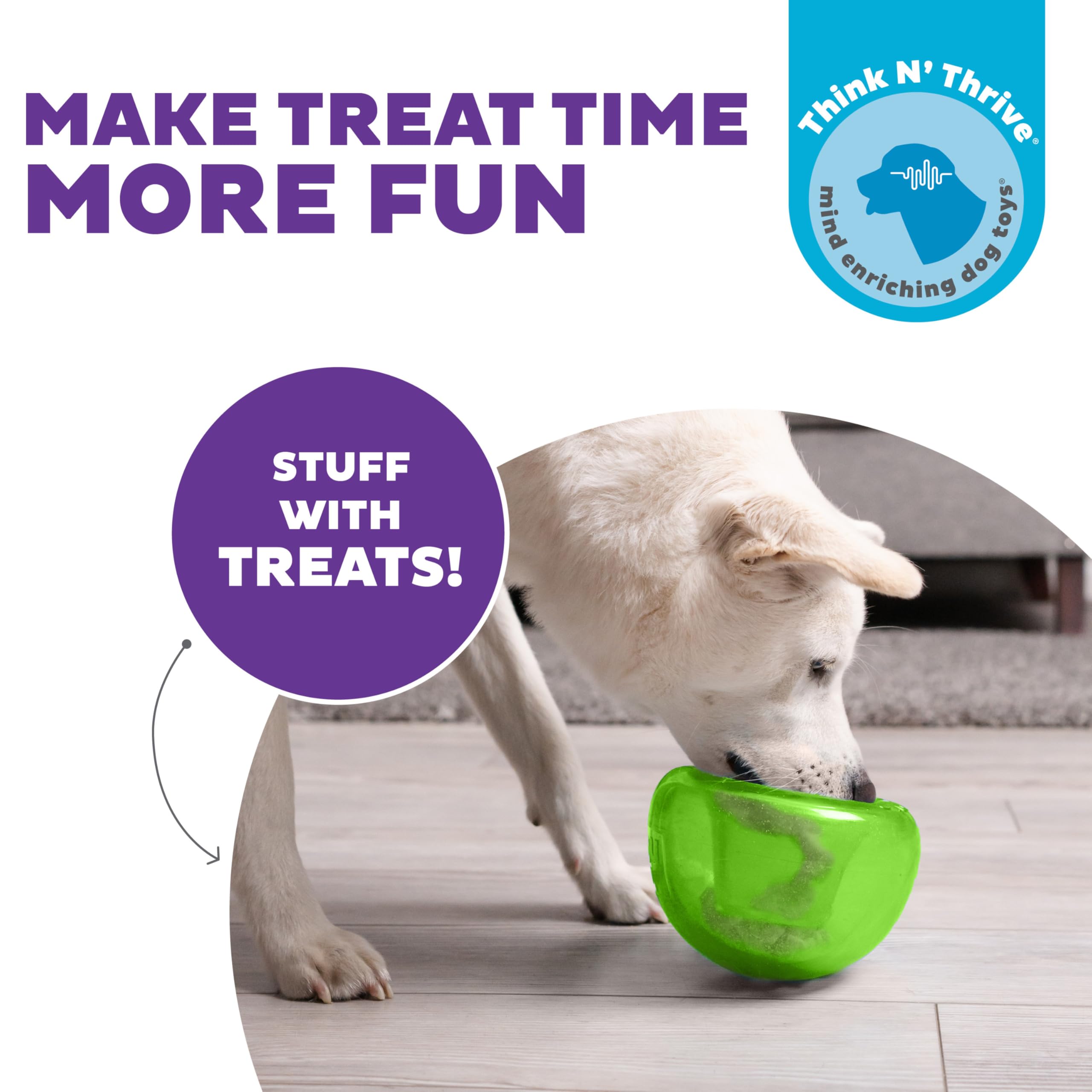 Outward Hound By Planet Dog Snoop Durable Interactive Treat Dispensing Dog Toy, Large, Green