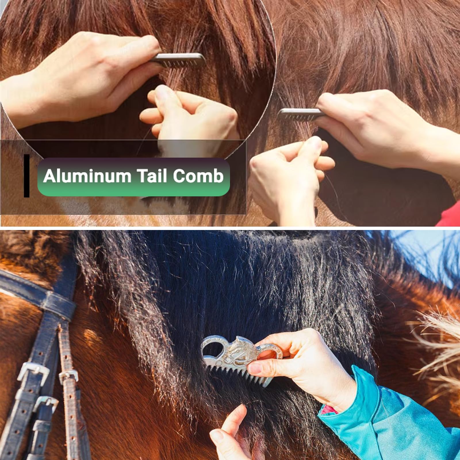 Terpup Horse Grooming Kit 13 Piece, Horse Brushes For Grooming Supplies Set With Organizer Bag, Horse Braiding Kit, Horse Brush