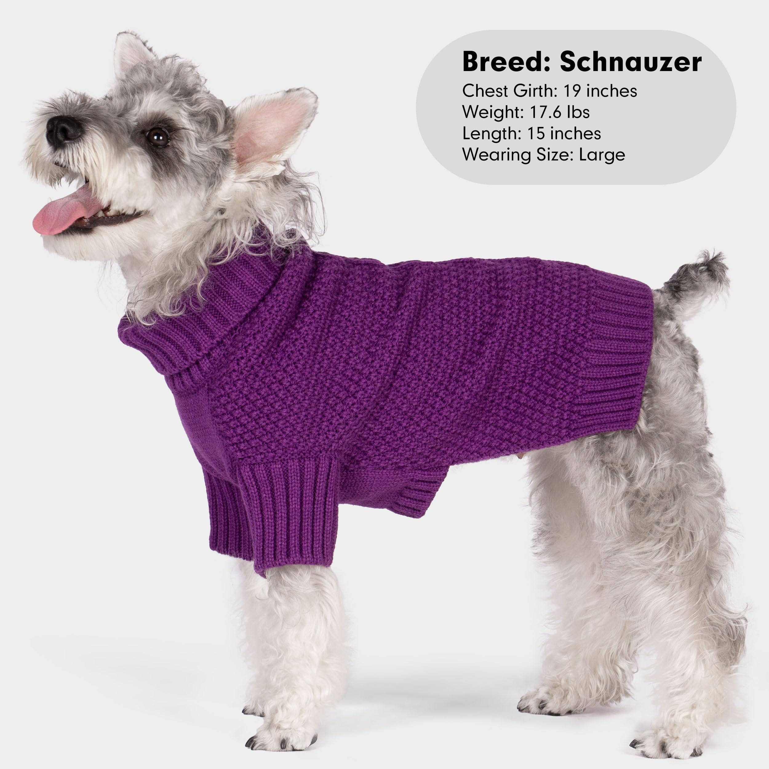 cyeollo Dog Sweater Pullover Turtleneck for Dogs, Classic Knitwear Fall Winter Cold Weather Dog Clothes Warm Pet Apparel Small D