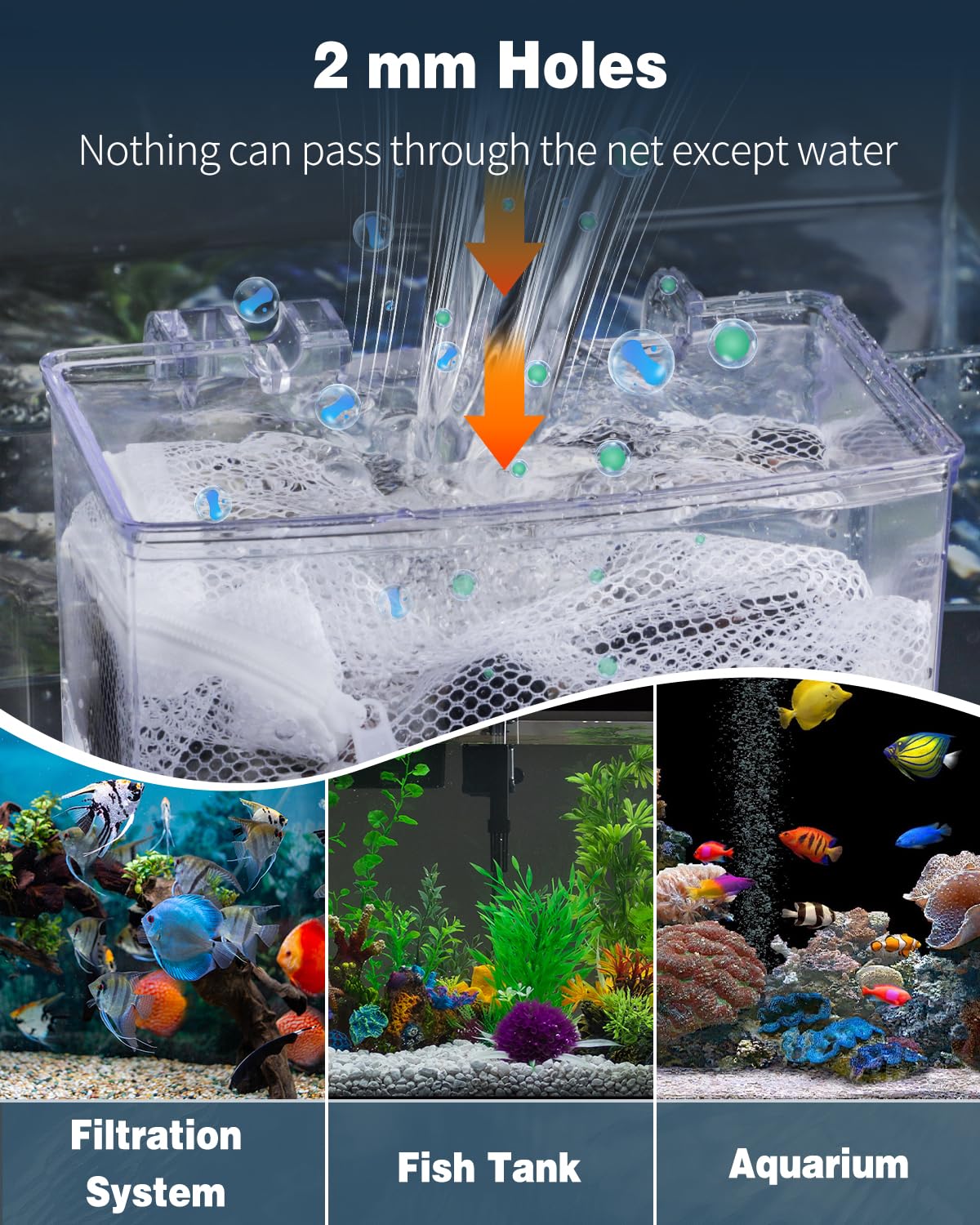 Pawfly 12 Pack Black & White Aquarium Filter Media Bags, Fish Tank Fine Mesh Bag with Plastic Zipper Aquarium Reusable Mesh Bag