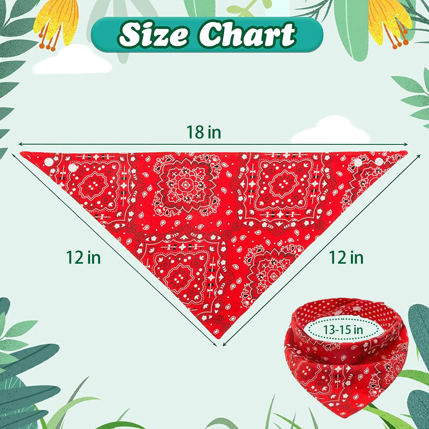 Pawchie Dog Bandanas Small Reversible Styles Pet Triangle Scarf Bibs - Adjustable With Two Snaps - Kerchief Set Accessories For Dogs, Puppy, Cats Red