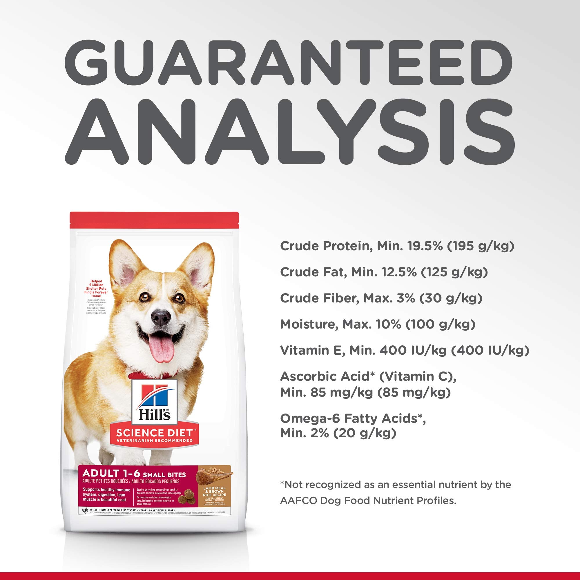 Hills Science Diet Dry Dog Food, Adult, Small Bites, Lamb Meal & Brown Rice Recipe, 4.5 lb. Bag