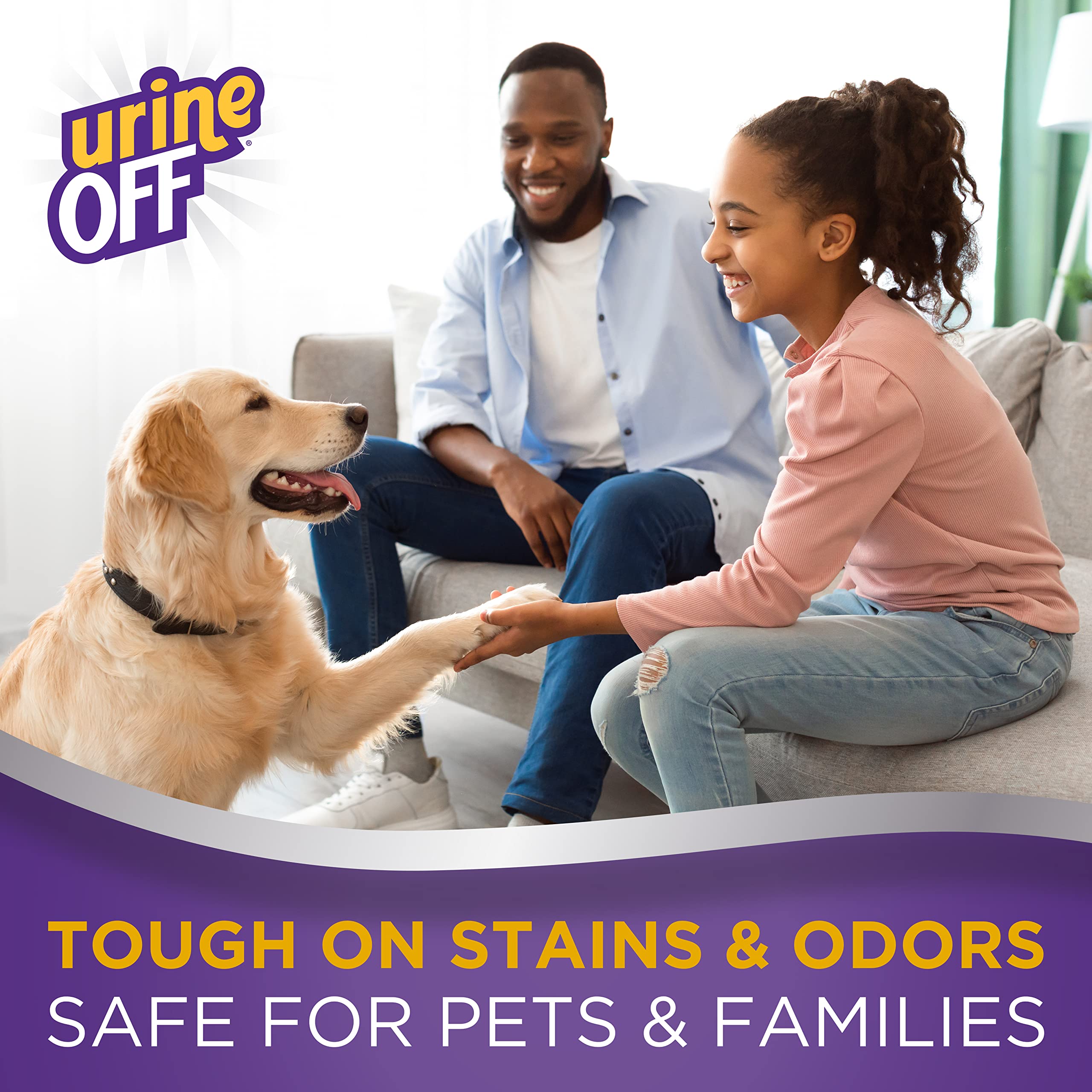 Urine Off Puppy & Dog Odor & Stain Remover| Fresh Scent Carpet Cleaner Spray | Bio Enzymatic Stain & Urine Odor Eliminator | Pet