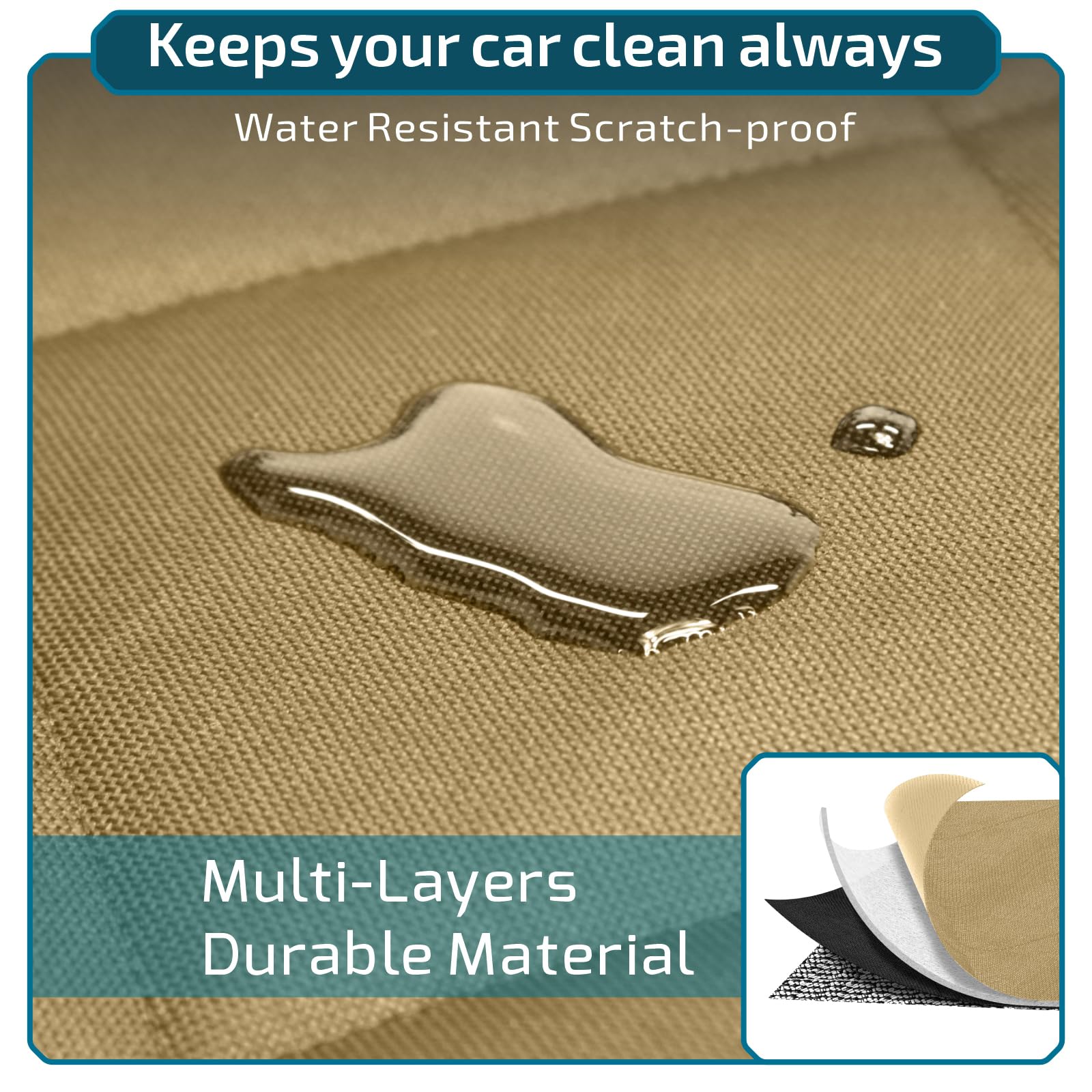 Veckle Cargo Liner, Suv Cargo Cover For Dogs With Side Flaps Hammock Water Resistant Nonslip Dog Seat Cover Cargo Area Protector