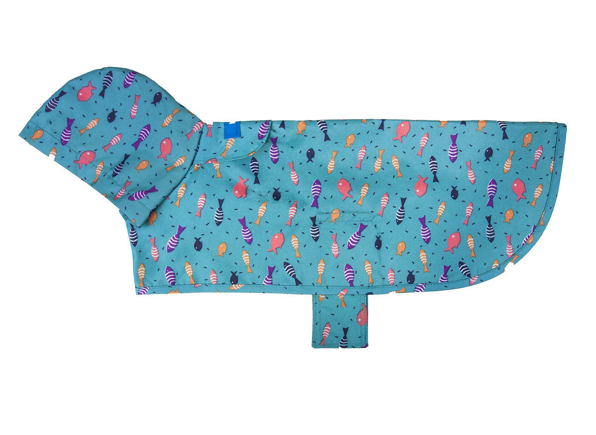 Rc Pet Products Packable Dog Rain Poncho, Shoal, Large
