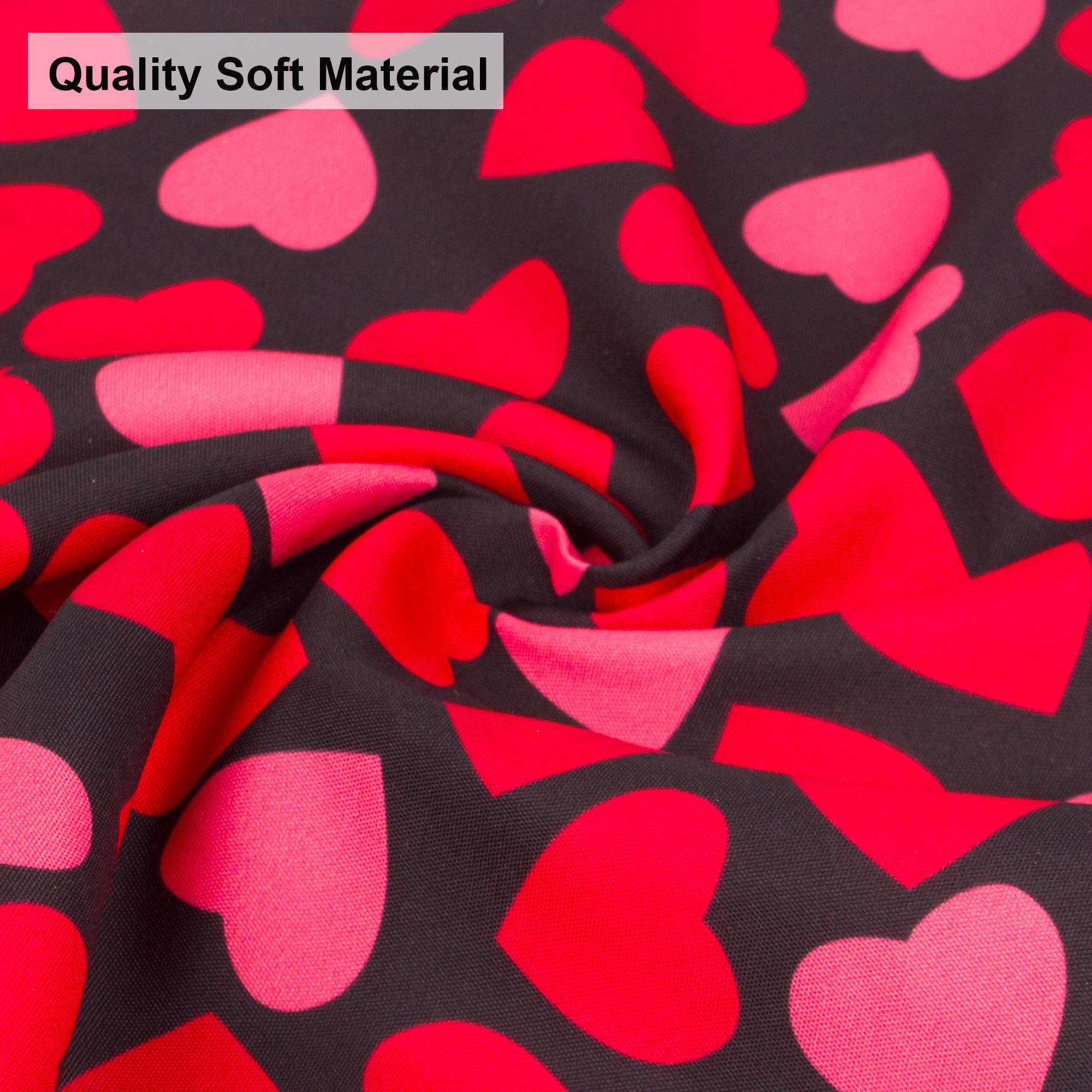 Ptdecor Valentine Dog Bandana, Multi Size, Reversible Triangle Bibs Scarf Valentine Bandanas For Extra Large Dogs (X-Large)