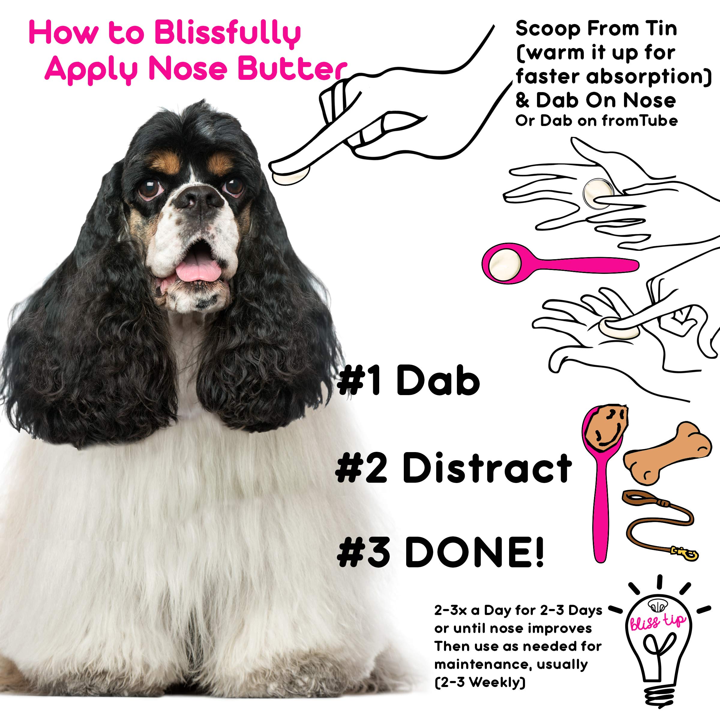 The Blissful Dog Cocker Spaniel Unscented Nose Butter, 0.15-Ounce