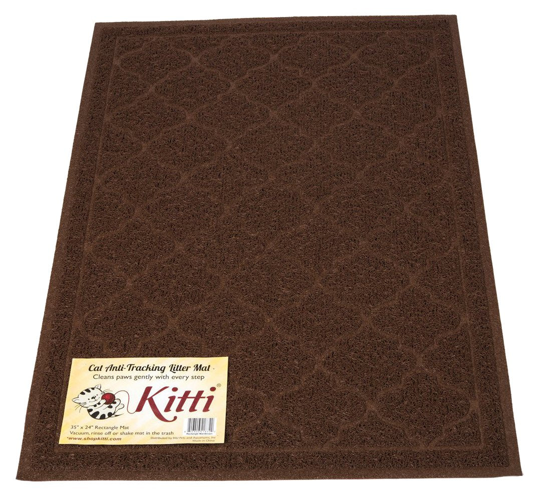 Kitti Cat Litter Anti Tracking Mats, Brown