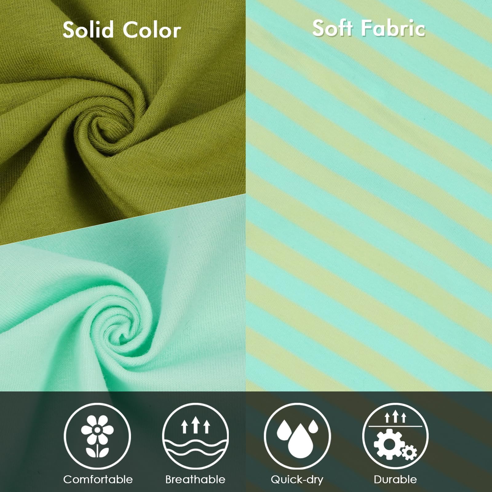 3 Pack Green Striped And Solid Dog T Shirt For Medium Dogs Boy,Large Sleeveless French Bulldog Shirts,Summer Outing Grassland Se