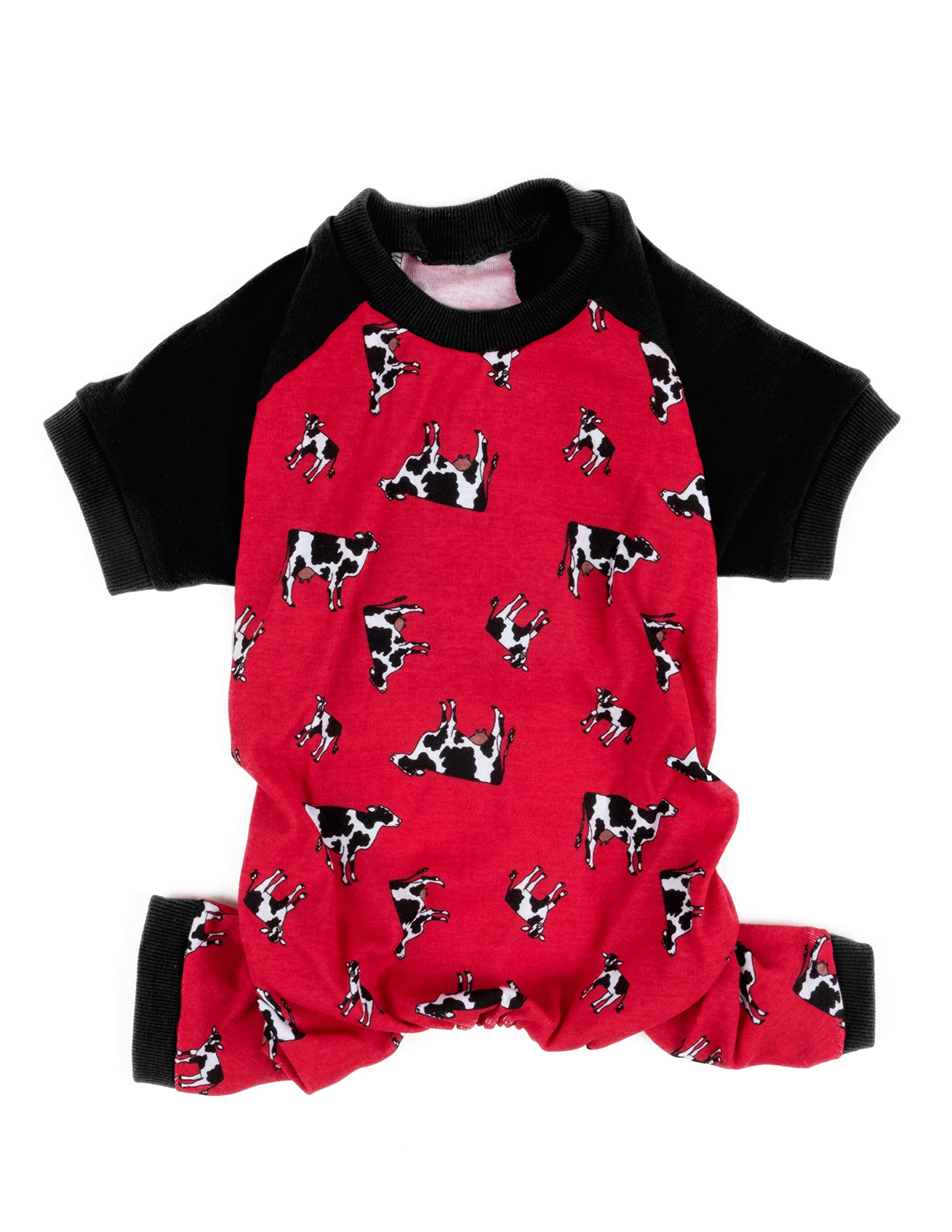 Leveret Matching Dog Pajamas Christmas Pjs 100% Cotton Cow Size X-Small