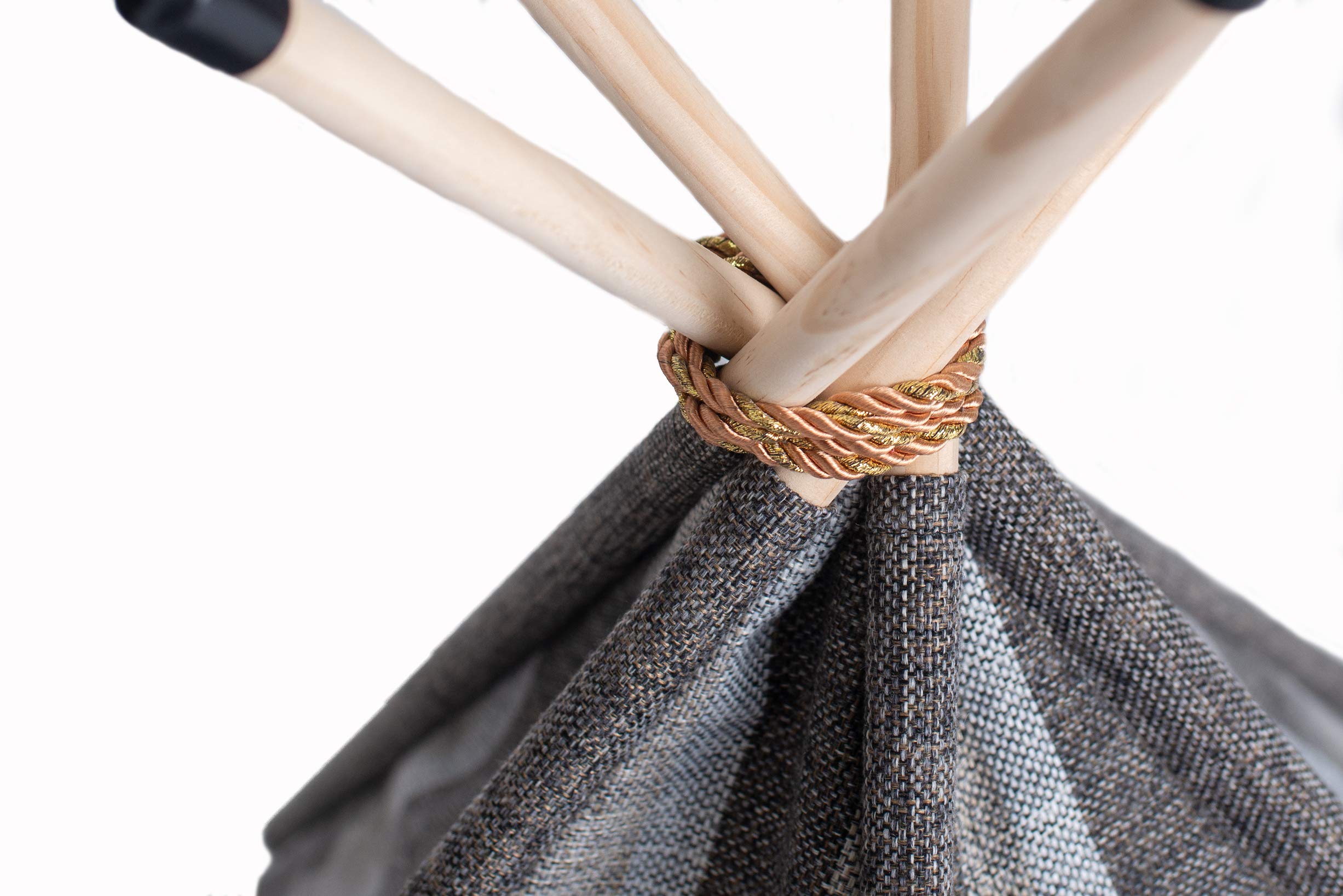 Armarkat Cat Bed Model C56HBS/SH, Teepee Style with Stripped Pattern, Gray 35 x 35 x 29