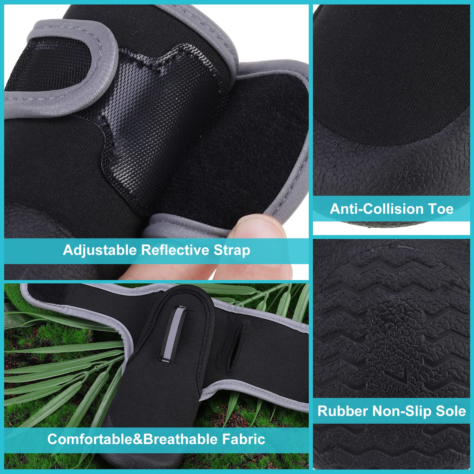 EXPAWLORER Anti-Slip Dog Boots-Dog Boots & Paw Protectors for Winter,Waterproof Dog Socks for Small Medium Large Dogs,Dog Bootie