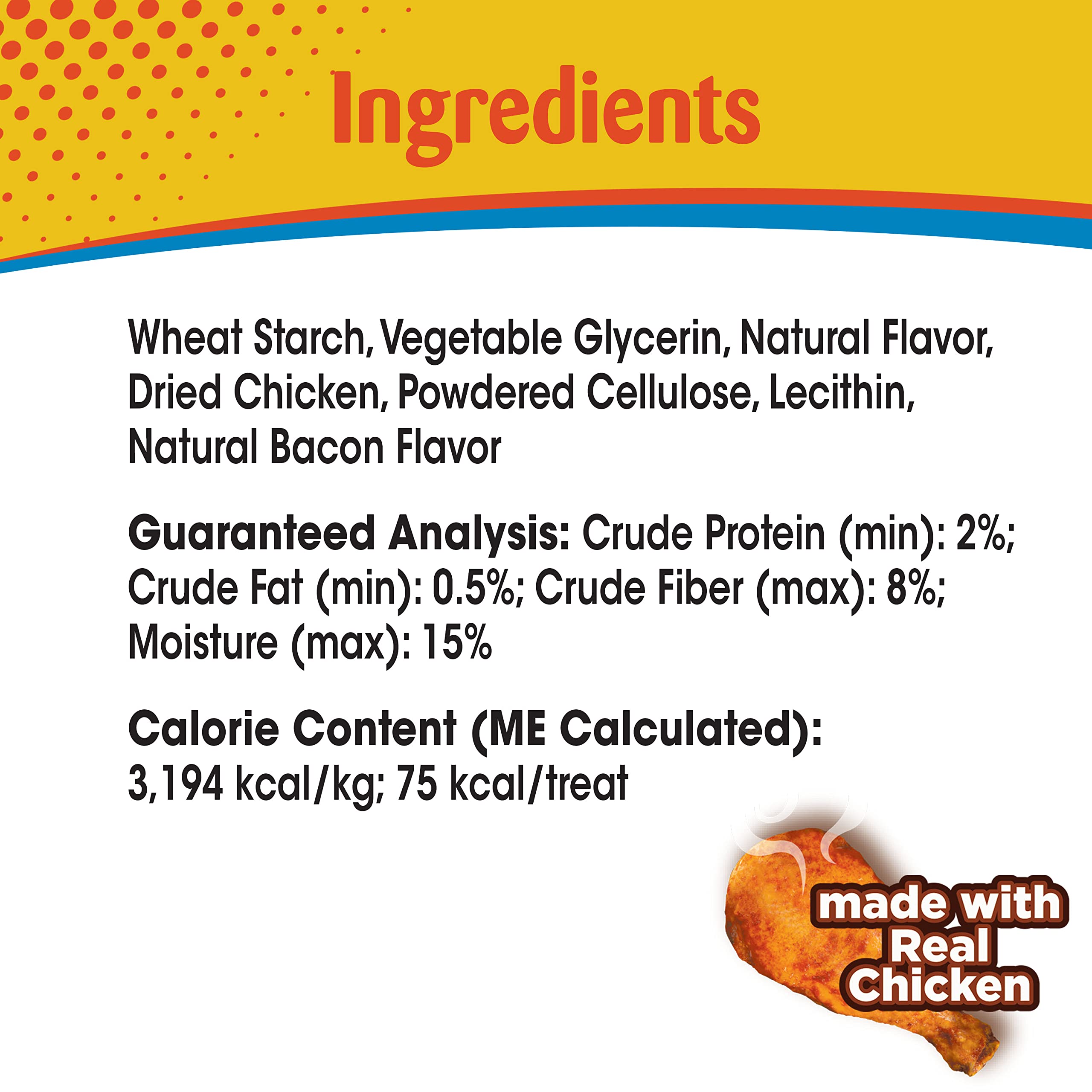 Nylabone Nubz Natural Edible Chew Treats for Dogs, Long Lasting Chews Made in USA, Chicken Flavor, Small - Up to 25 lbs. (32 Cou