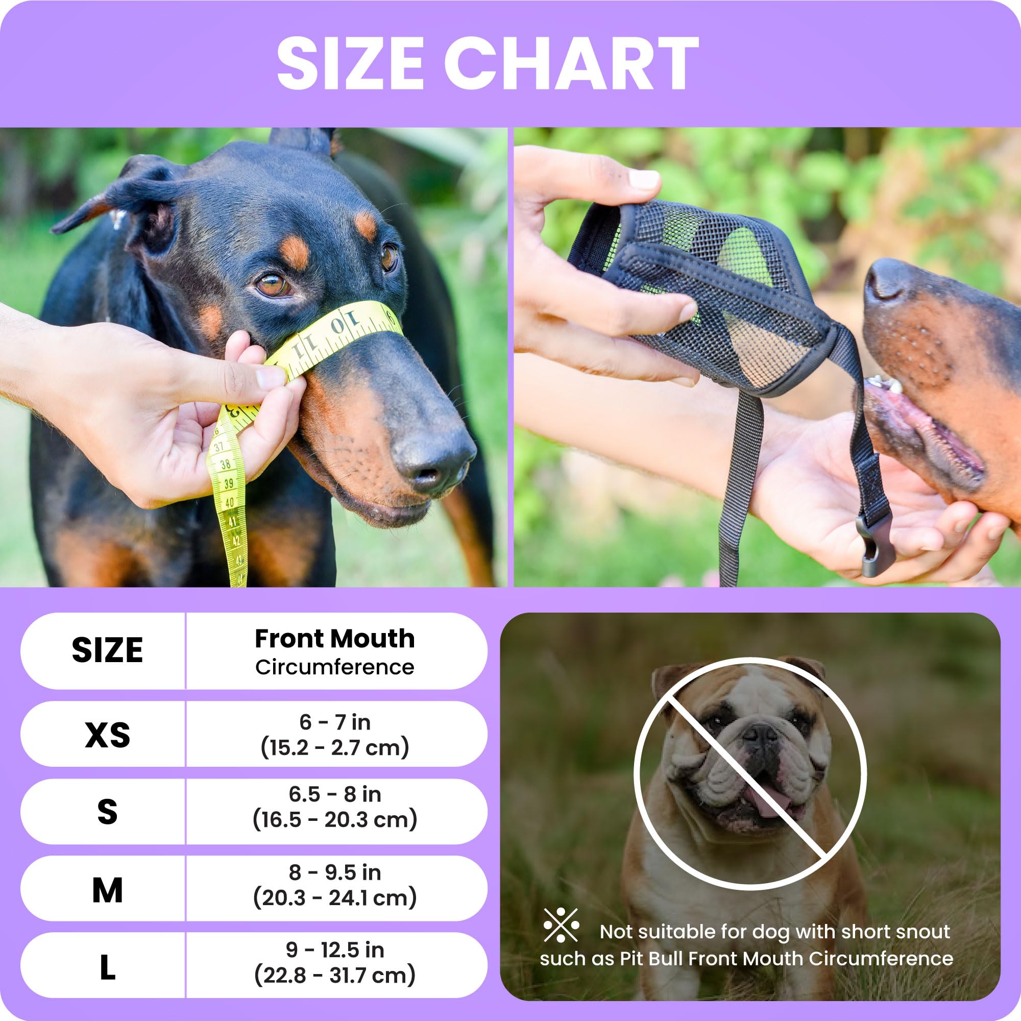 Flintstone Dog Muzzle For Large Dogs - Soft Air Mesh Muzzle For Large Sized Dog | Breathable Dog Mouth Guard| Large Dog Muzzle T