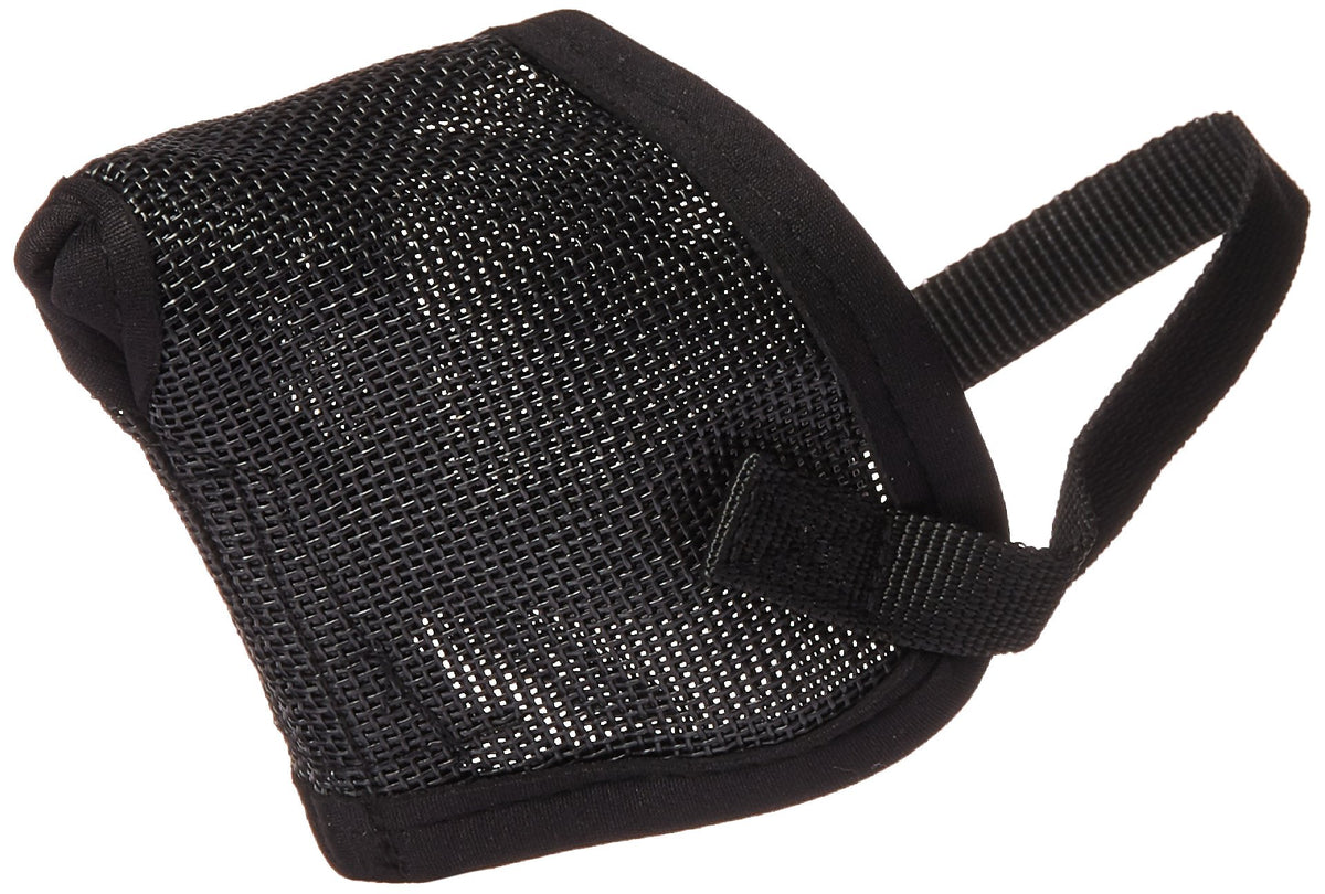 Pro Guard Mesh Dog Muzzle For Short Nose - Flat Faced Dogs, (Pug Muzzle) One Size Fits All