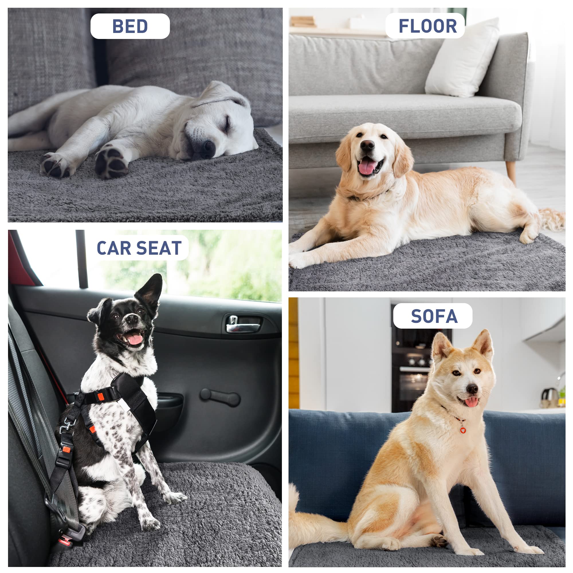 Kritter Planet Waterproof Blanket For Dogs, Pee Proof Sherpa Fleece Reversible Cover For Couch Or Bed, Liquid Proof Furniture Pr