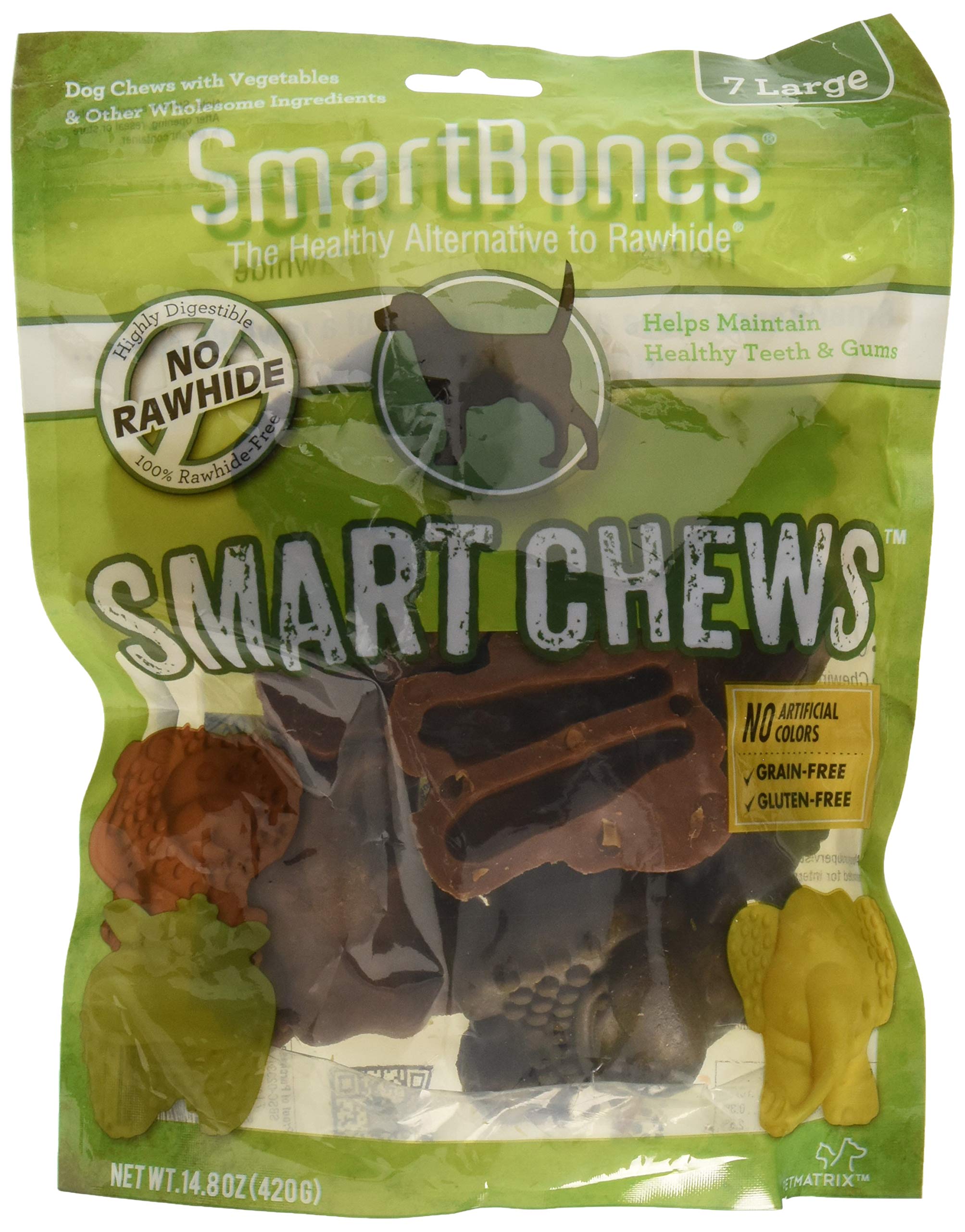 (3 Pack) Smartchews Safari Chews For Dogs, Large, 7 Pieces Each