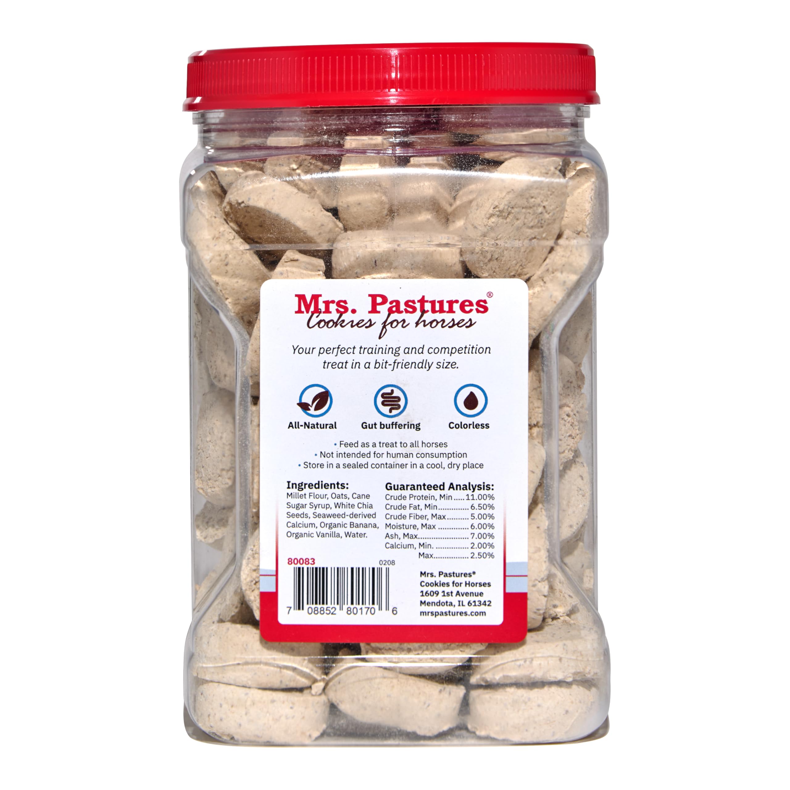 Mrs. Pastures Ring Ready Cookies and Treats for Horses - Premium Horse Treats - Made in USA (36oz Jar)