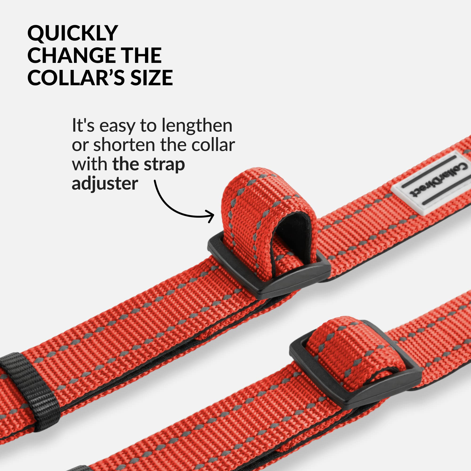 Collardirect Reflective Padded Dog Collar For A Small, Medium, Large Dog Or Puppy With A Quick Release Buckle - Boy And Girl - Nylon Suitable For Swimming (12-16 Inch, Orange)