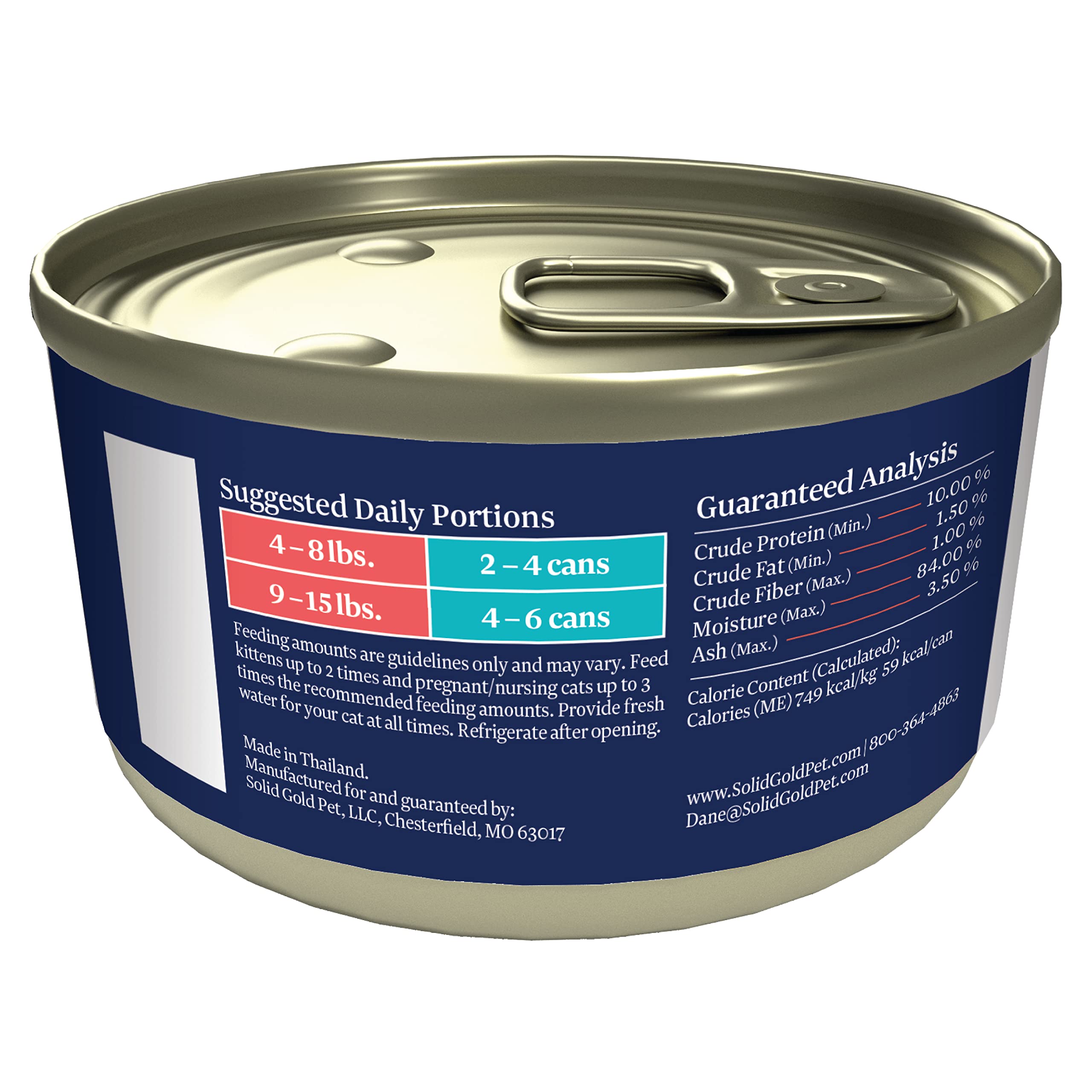 Solid Gold Natures Harmony Wet Cat Food - Chicken & Mackerel Shreds - Canned Cat Food, 24 Pack