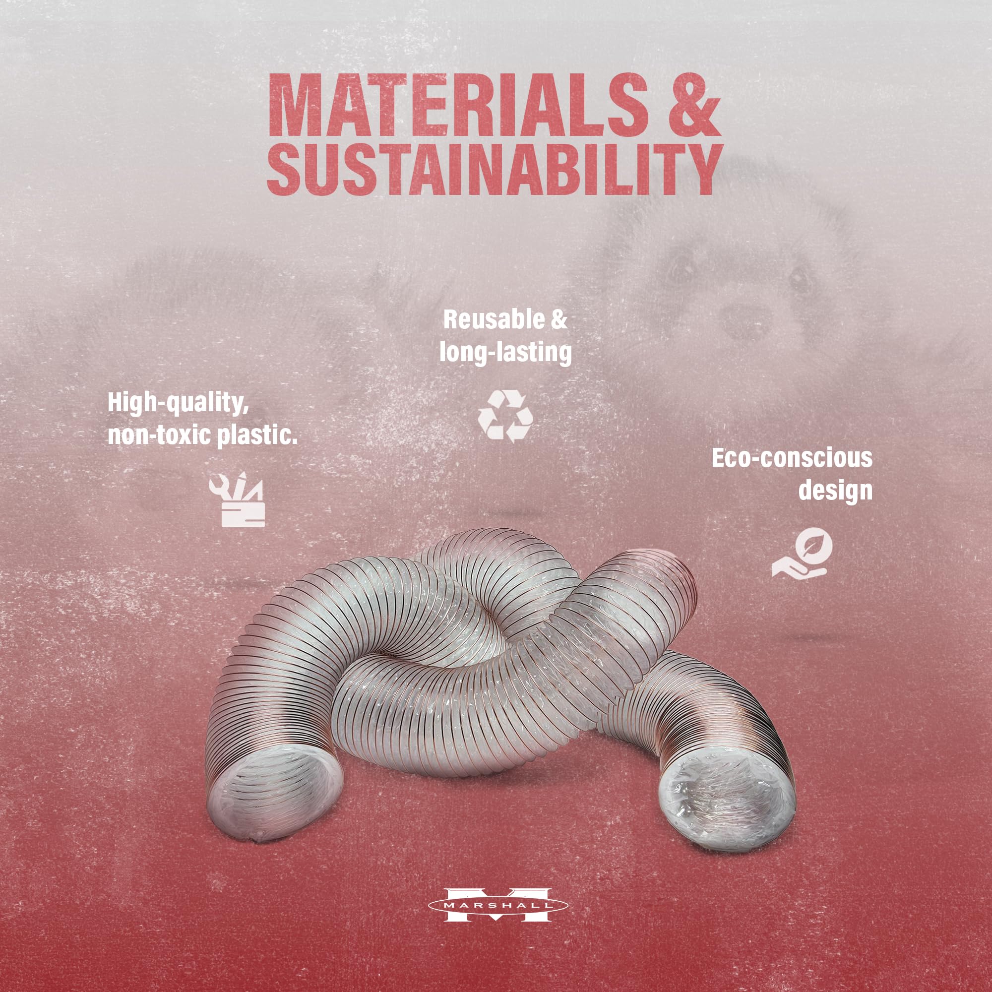 Marshall Pet Products Super Thru-Way - 15-Foot Interactive Tunnel For Ferrets And Small Pets, Durable And Flexible Design, Encourages Play And Exploration