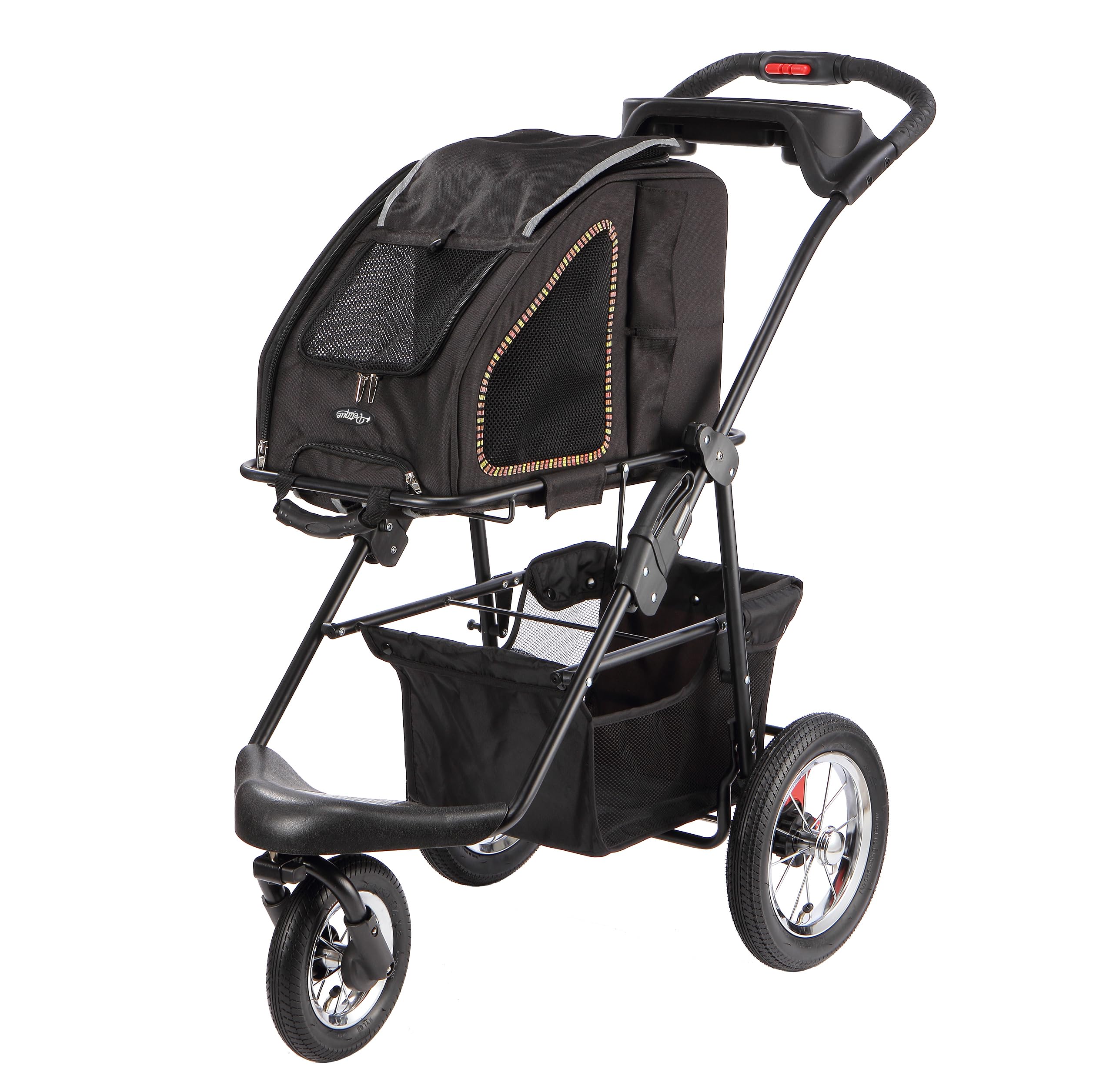 Petique Sunset Strip 5-In-1 Complete Travel System With Pet Carrier And Pet Stroller For Dogs And Cats