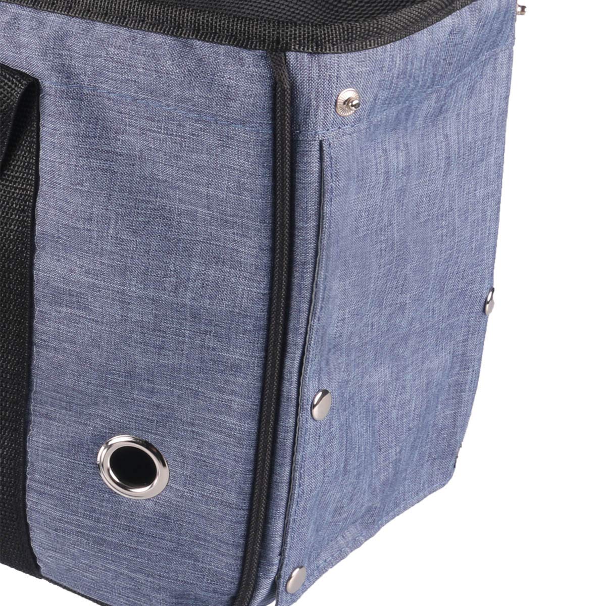 Kameiou Small Dog Cat Purse Carrier Soft-Sided Bag For Small Pets Pocket Mat Breathable Mesh Window Outdoor Travel Small Pet Pup