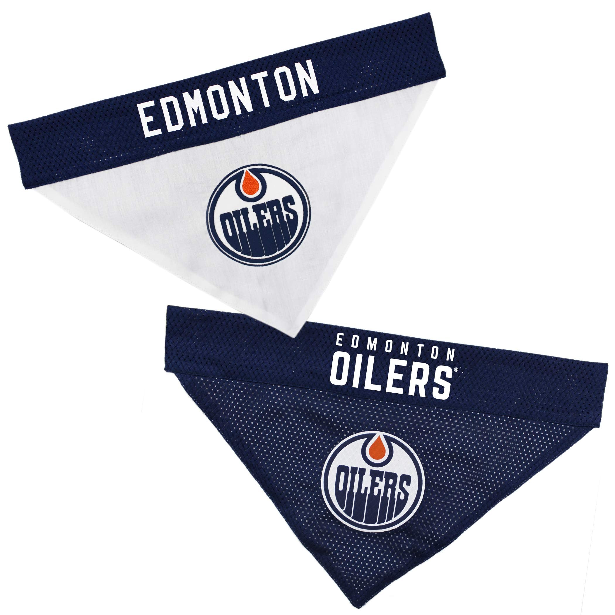 Nhl Edmonton Oilers Bandana For Dogs & Cats, Small/Medium. - Cute & Stylish Bandana! The Perfect Hockey Fan Scarf Bandana, Great