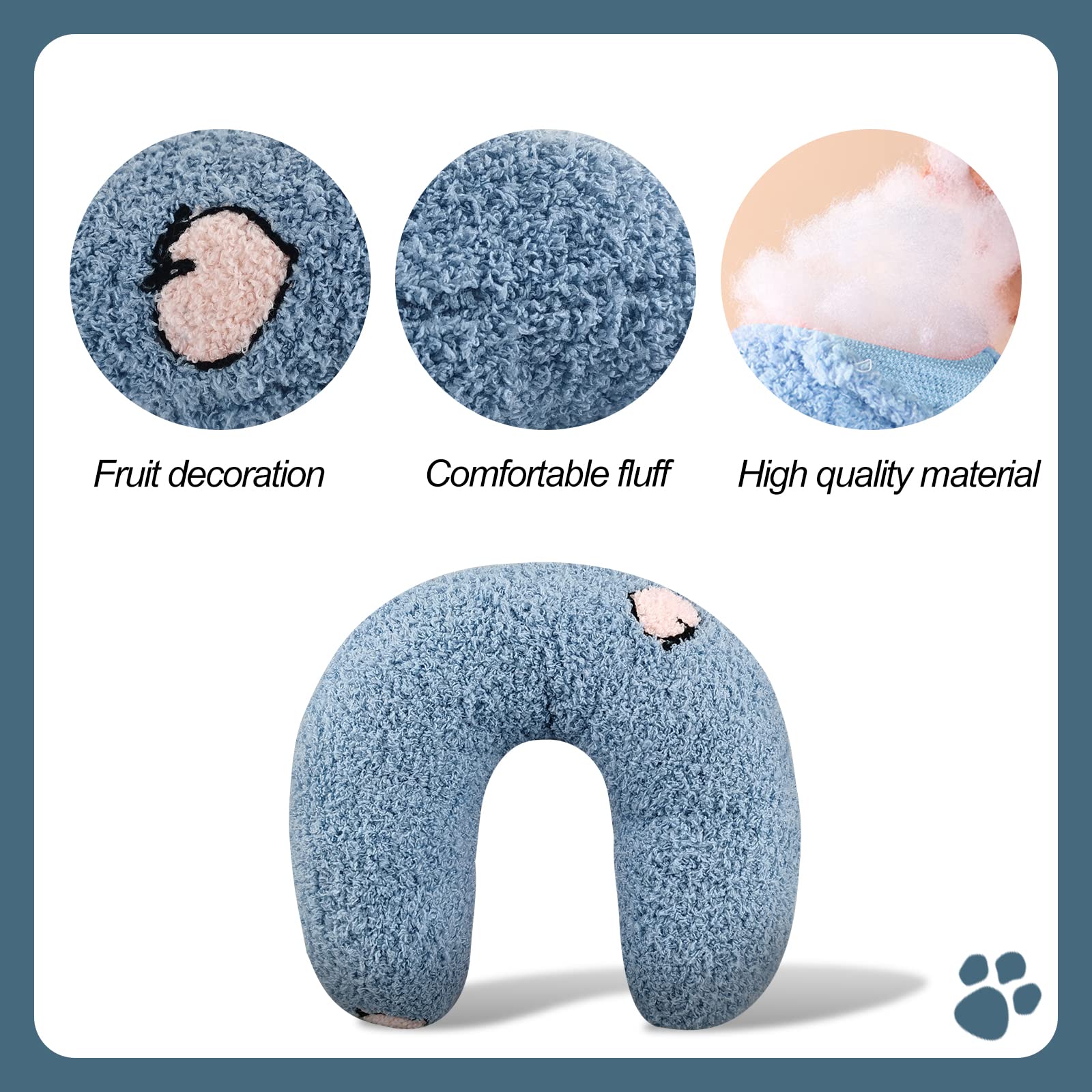 Andiker Pillows For Cats, U Shape Soft Fluffy Cat Pillow For Cat To Lay On Cats Bed Pillow Ultra Soft Pet Pillow For Cat Fluffy