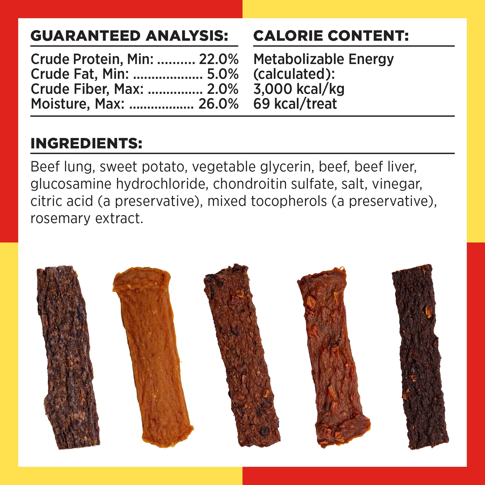 BIXBI Hip & Joint Support Beef Liver Jerky Dog Treats, 5 oz - USA Made Grain Free Dog Treats - Glucosamine, Chondroitin for Dogs