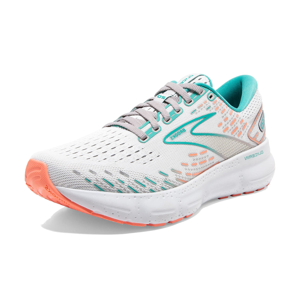 Brooks Glycerin 20 Lightweight Sneakers For Women - Durable And Breathable Air Mesh Upper Offers A Secure Fit Oysterlatigo Bayco