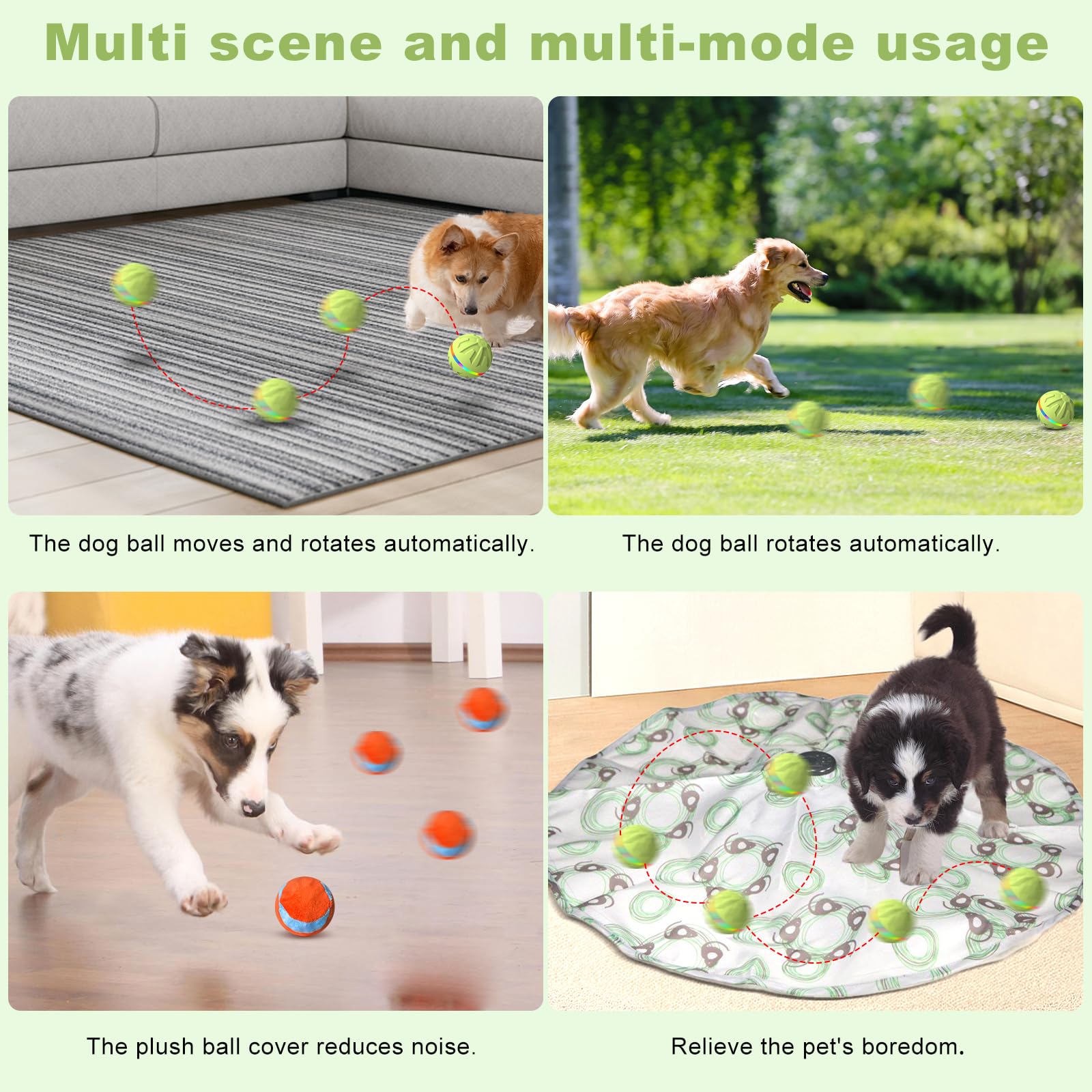 Bolpetizo Interactive Dog Toy - Ultra Ball With Remote Control Led Lights, Active Rolling Ball For Medium Large Dogs, Automatic