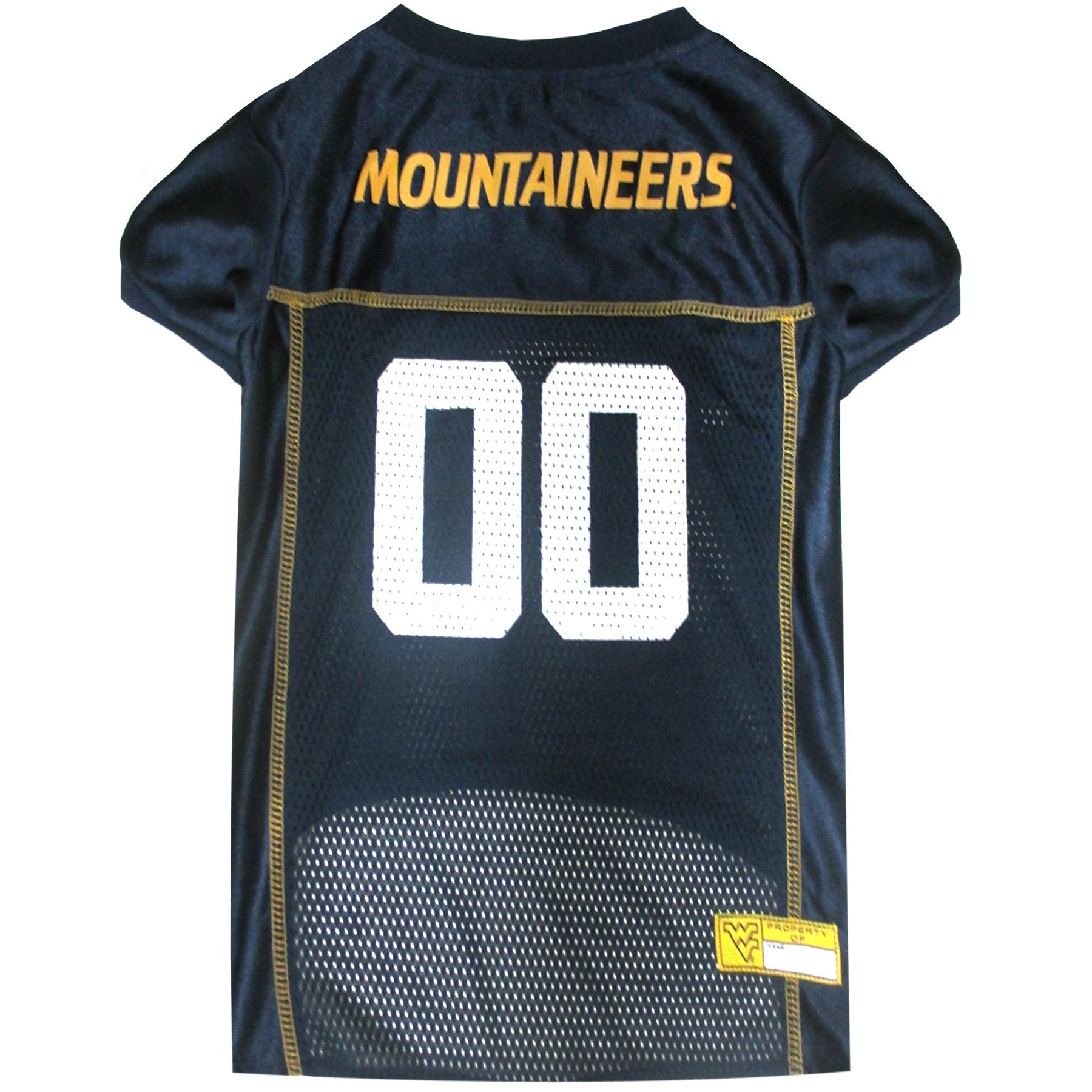 Pets First NCAA College West Virginia Mountaineers Mesh Jersey for DOGS & CATS, Large. Licensed Dog Jersey with your Favorite Fo