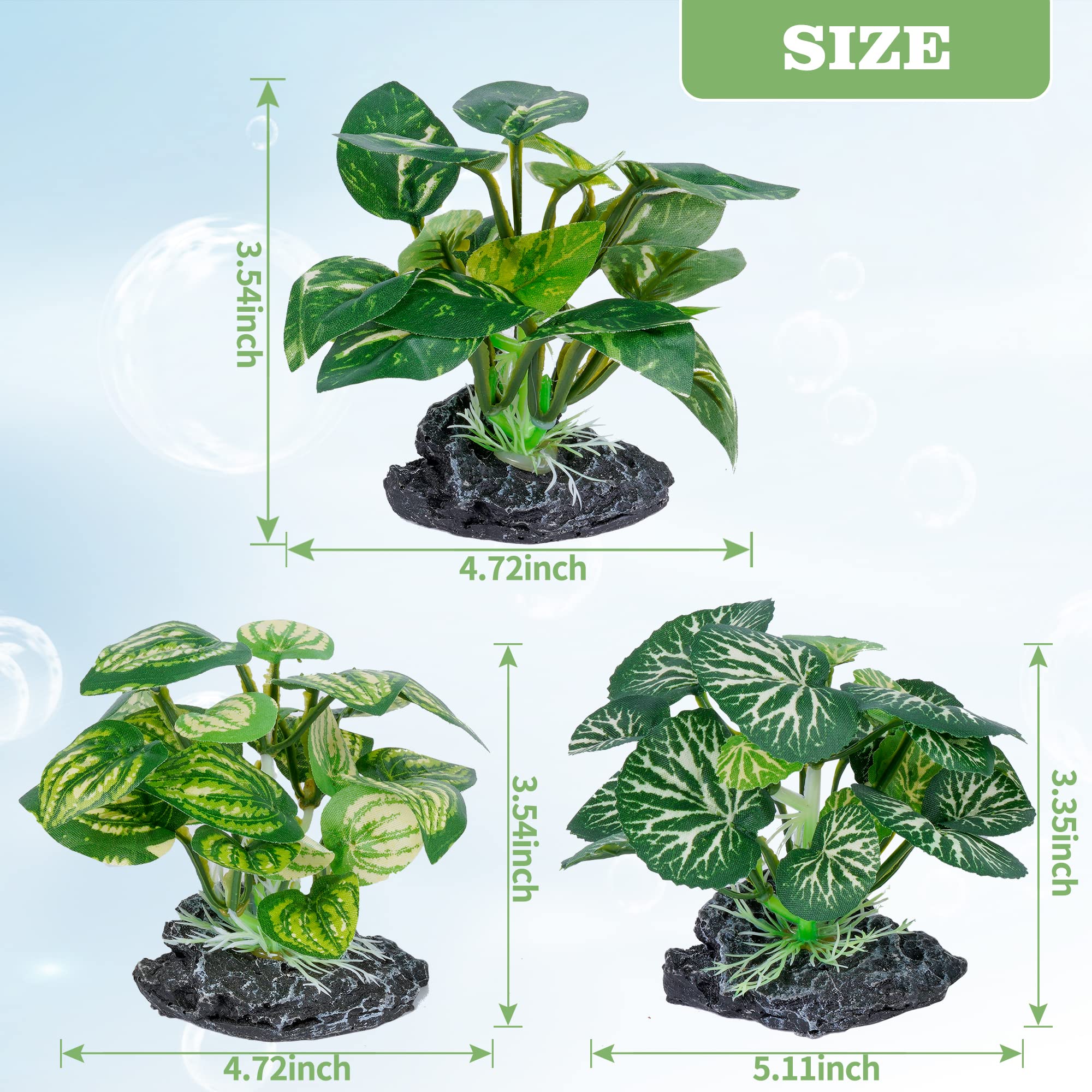 Ameliade Aquarium Plants Fish Tank Decorations Betta Silk Leaf Pad Hammock Cichlid Beta Hides Decor Small Fish Bowl Accessories