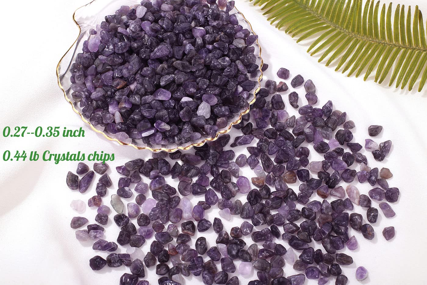 1Lb Amethyst Aquarium Gravel Rocks Natural Tumbled Healing Crystal Chips Bulk Gemstones Tumbled Crushed Stones For Fountain Vase Filler Planters Decorative Fish Tank Potted Reiki Energy Balancing