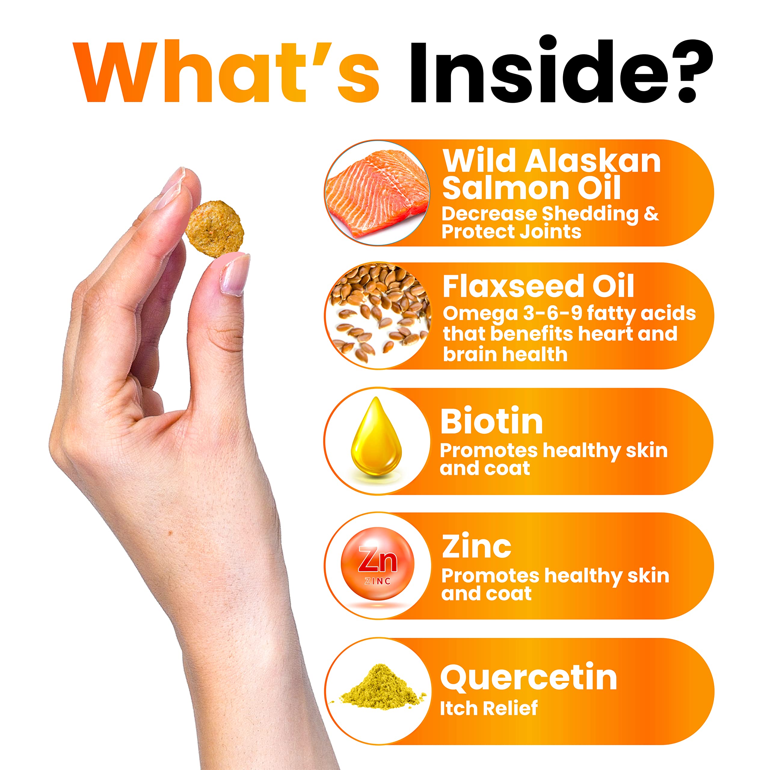 Omega 3 for Dogs - Fish Oil for Dogs Chews - Allergy and Itch Relief - Anti Shedding Supplement - Joint Health Treatment - Dry I