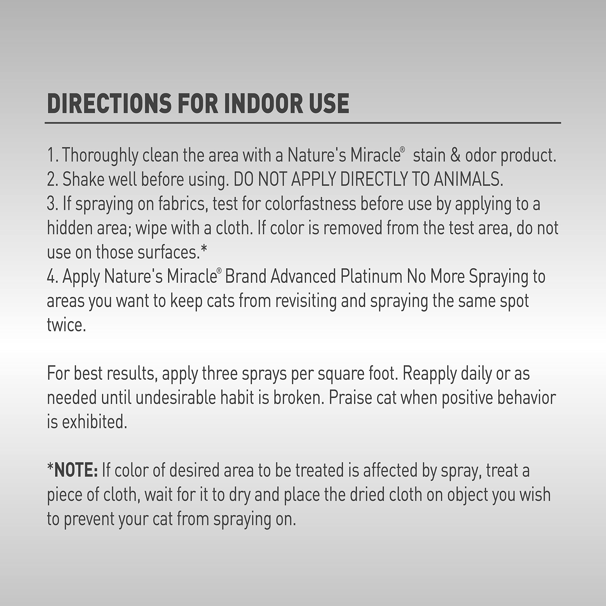 Nature's Miracle Advanced Platinum No More Spraying, 24 oz - Discourages Repetitive Cat Spraying, Effective Formula