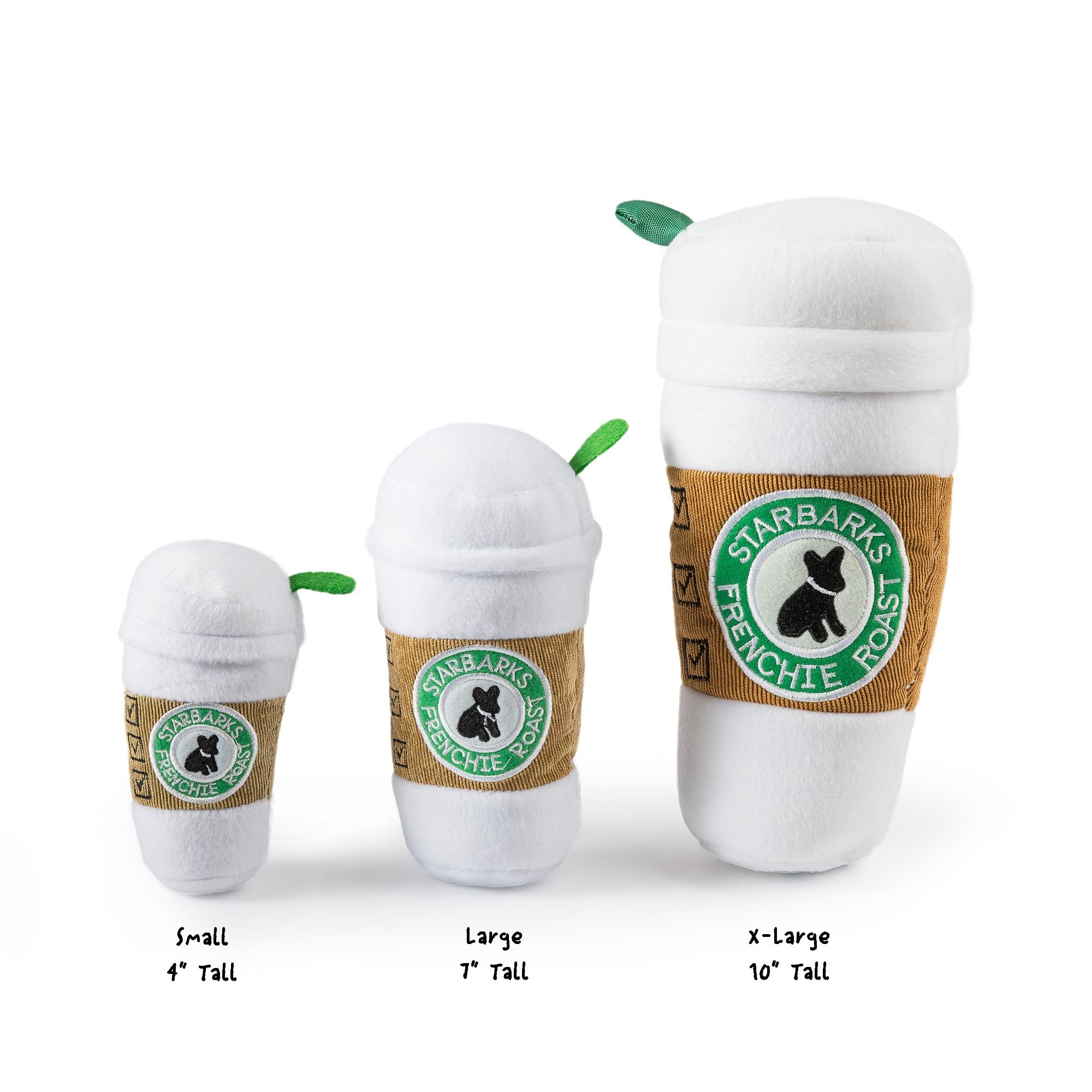 Haute Diggity Dog Starbarks Collection - Soft Plush Coffee Dog Toys With Squeaker And Fun, Colorful, Unique Parody Designs Made From Safe, Machine-Washable Materials For All Dog Breeds & Sizes