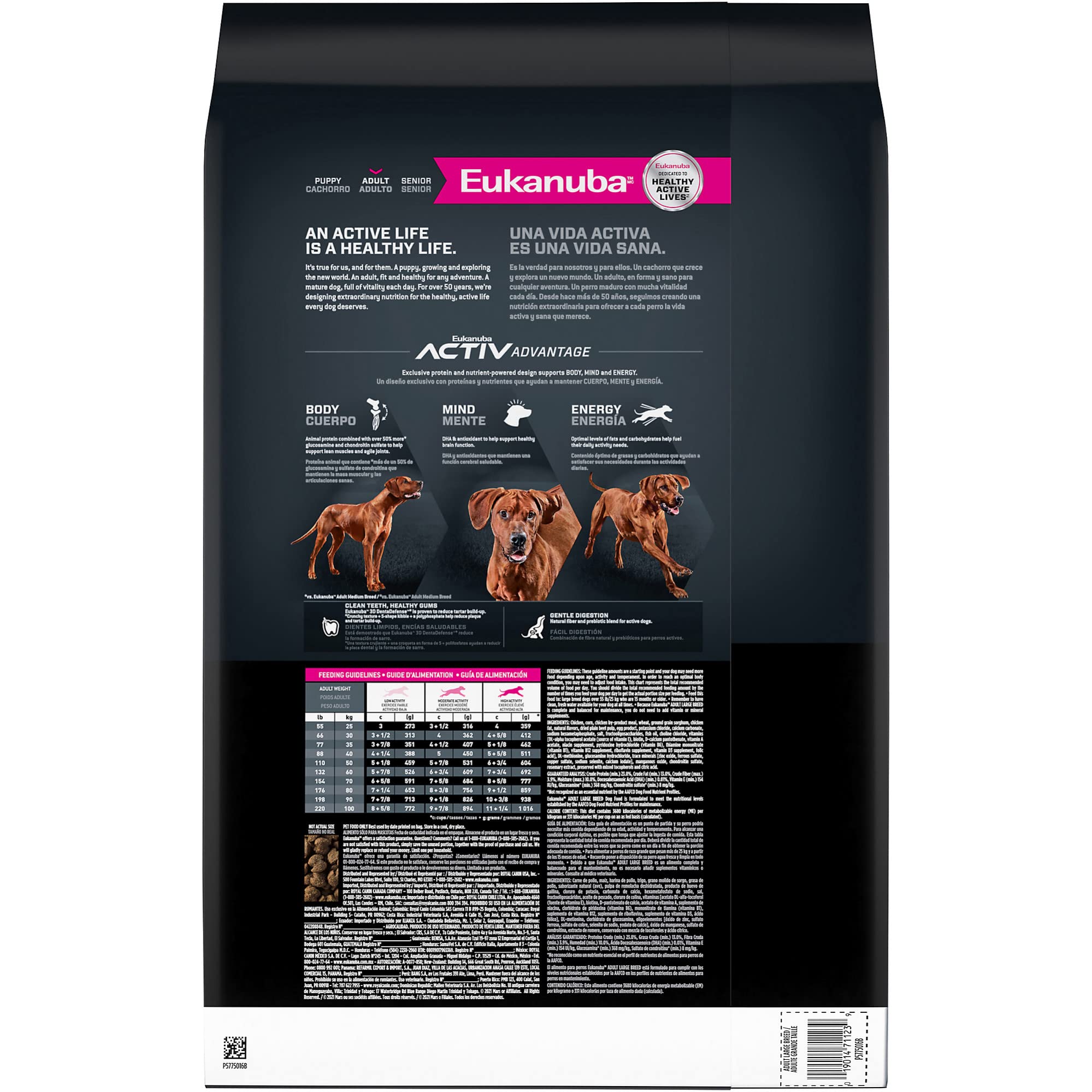 Eukanuba Adult Large Breed Dog Food Dry, Dry Dog Food with Protein, DHA and Vitamins, 30 lb Bag