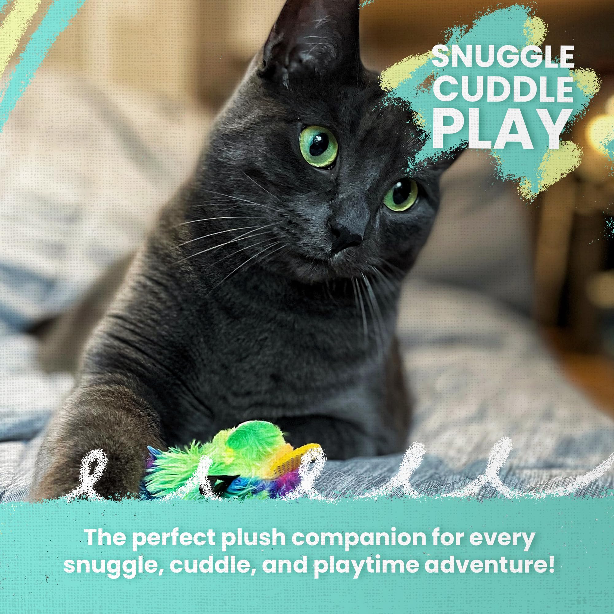 Snugarooz Kitty Llamaste Cat Toy With Catnip Inside And Repair Patch - Crinkle ?Eco Friendly - Engaging And Fun - Made From Recycled Water Bottle