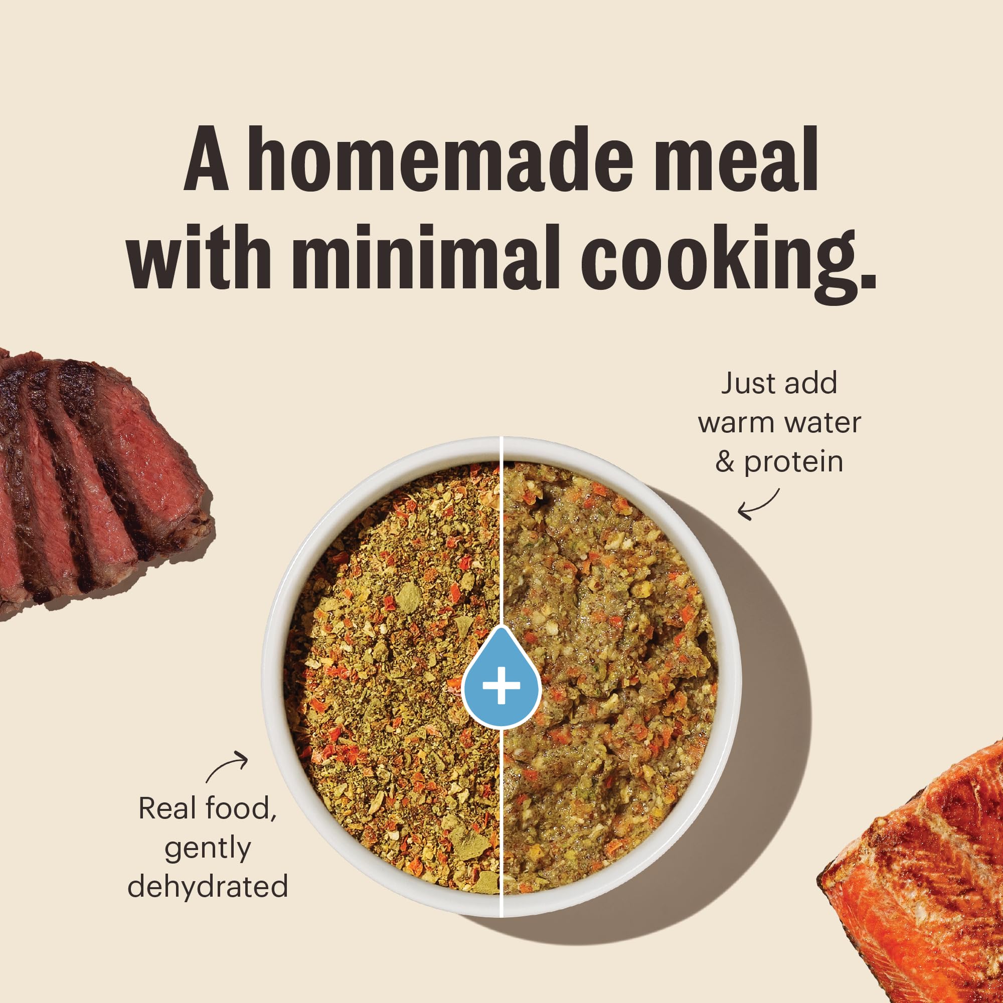 The Honest Kitchen Human Grade Wholemade Dehydrated Whole Grain, Veggie & Fruit Base Mix Dog Food (Just Add Protein), 7 lb Box