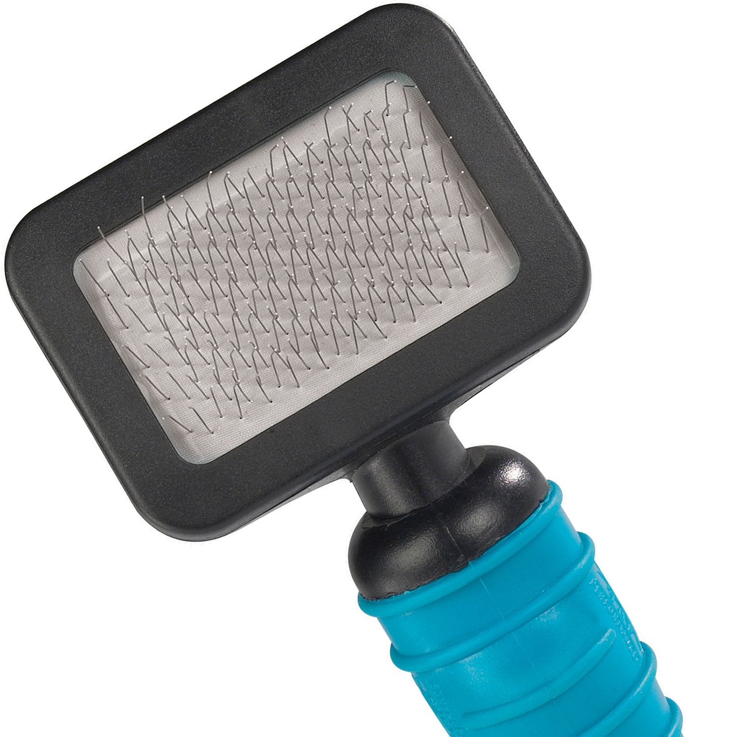 Master Grooming Tools Ergonomic Slicker Brushes - Molded Brushes for Grooming Dogs - Extra Small, 2 x 2, Teal/Black