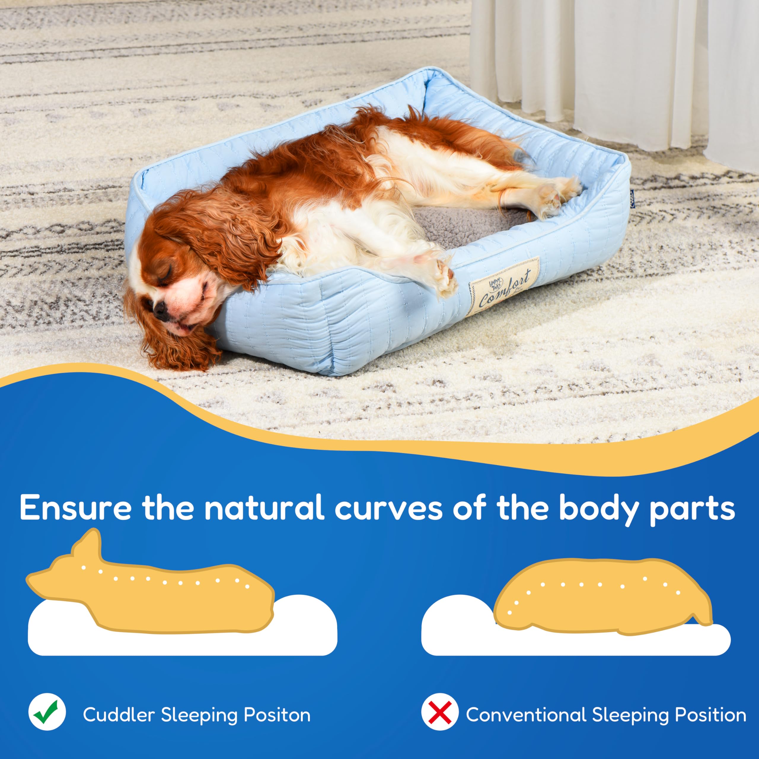 Fluffydream Calming Dog Bed, Super Soft Pet Sofa With Pillow Edge, Cute Cat Bed, Suitable For Dogs Up To 30 Lbs, 24'' X 20'', Li