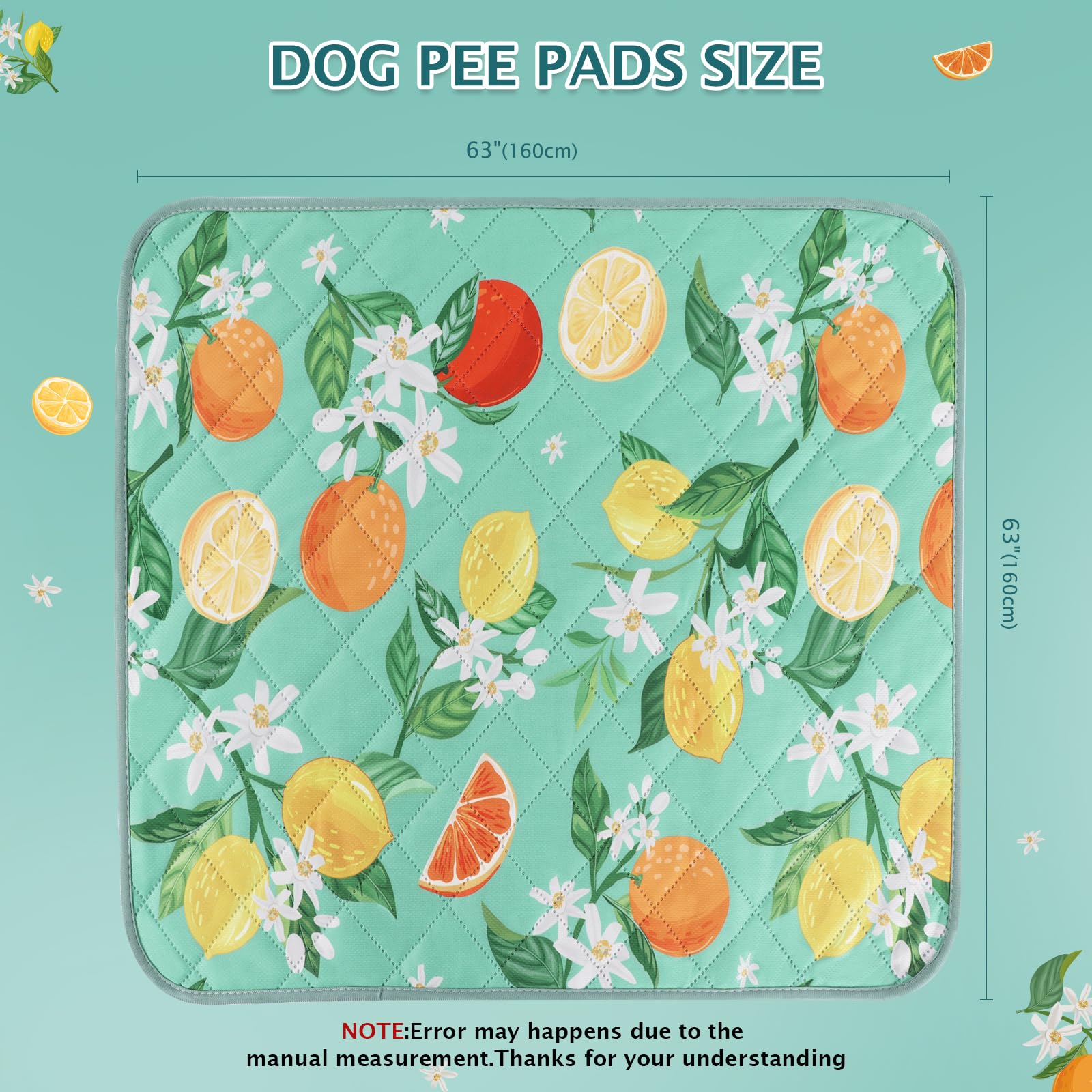 Bvagss Washable Pee Pads For Dogs, 1 Pack Reusable Leakproof Puppy Wee Wee Pad, Non-Slip Waterproof Pet Training Pads, Super Abs