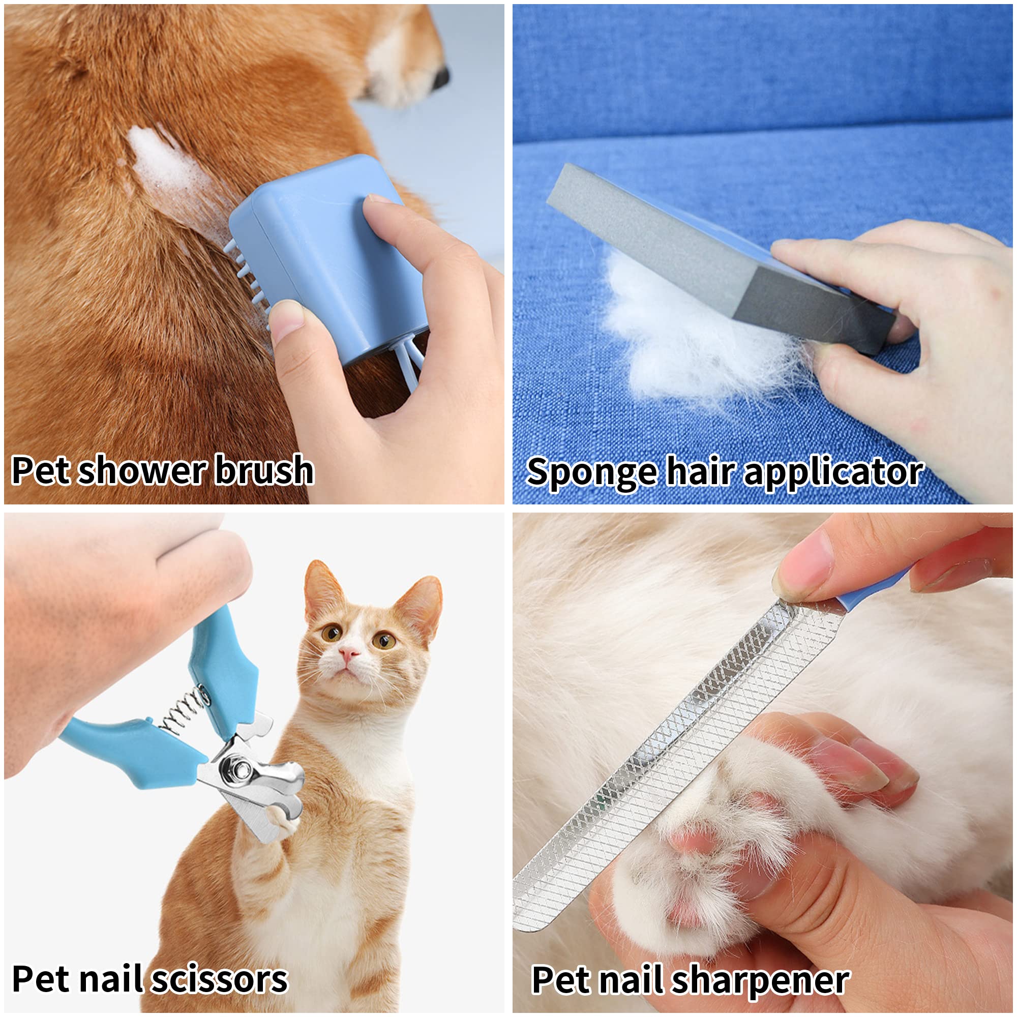 Gooad Dog Clippers Grooming Kit And Paw Trimmer,Low Noise, Electric Quiet,Rechargeable,Cordless, Pet Hair Clippers For Thick Coa