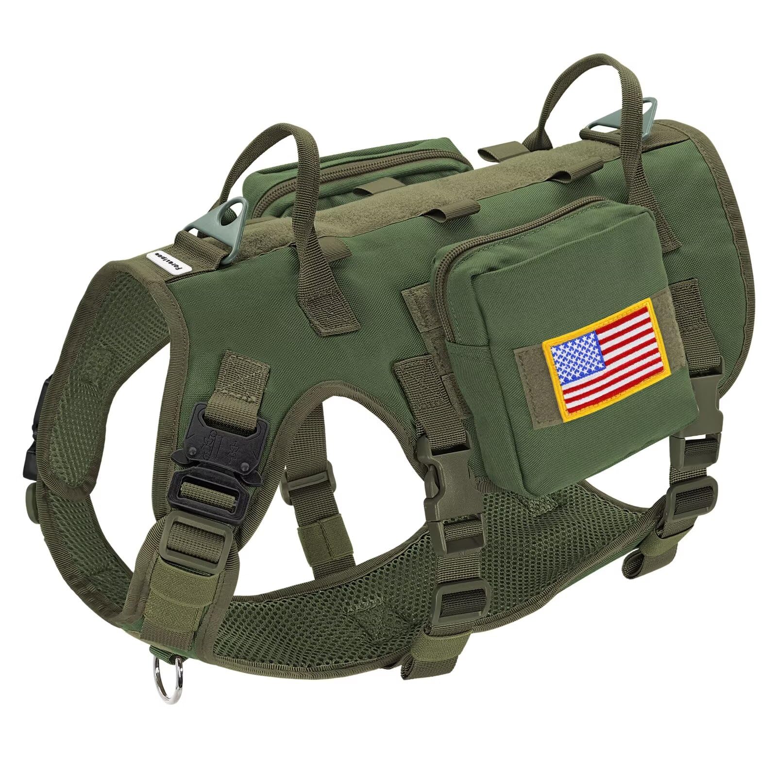 Forestpaw Dog Harness Medium Sized,Tactical Dog Harness With Handle,No Pull Military Style Service Dog Vest With Pockets Adjusta