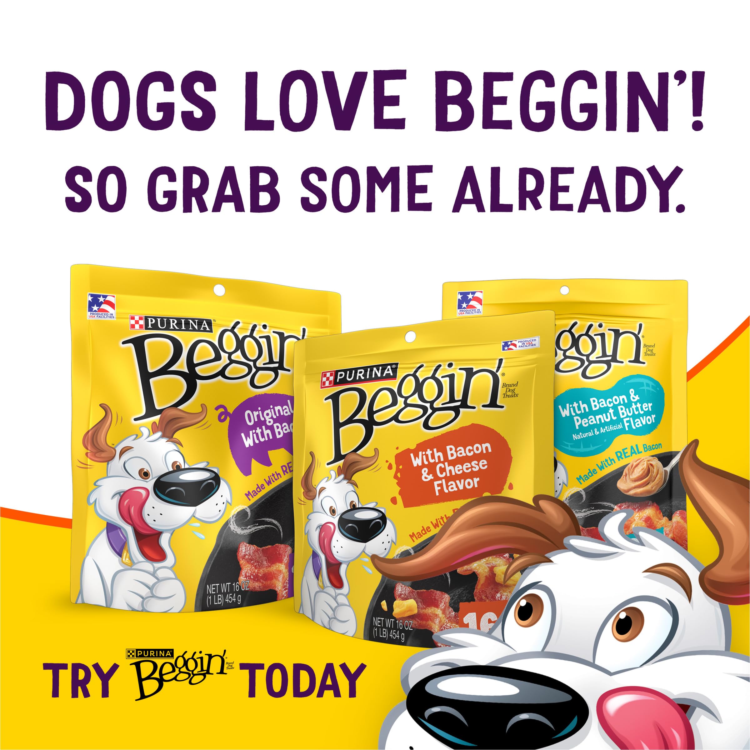 Beggin Flavor Stix Treats for Dogs with Bacon and Cheddar Jack Flavor - 40 oz. Pouch